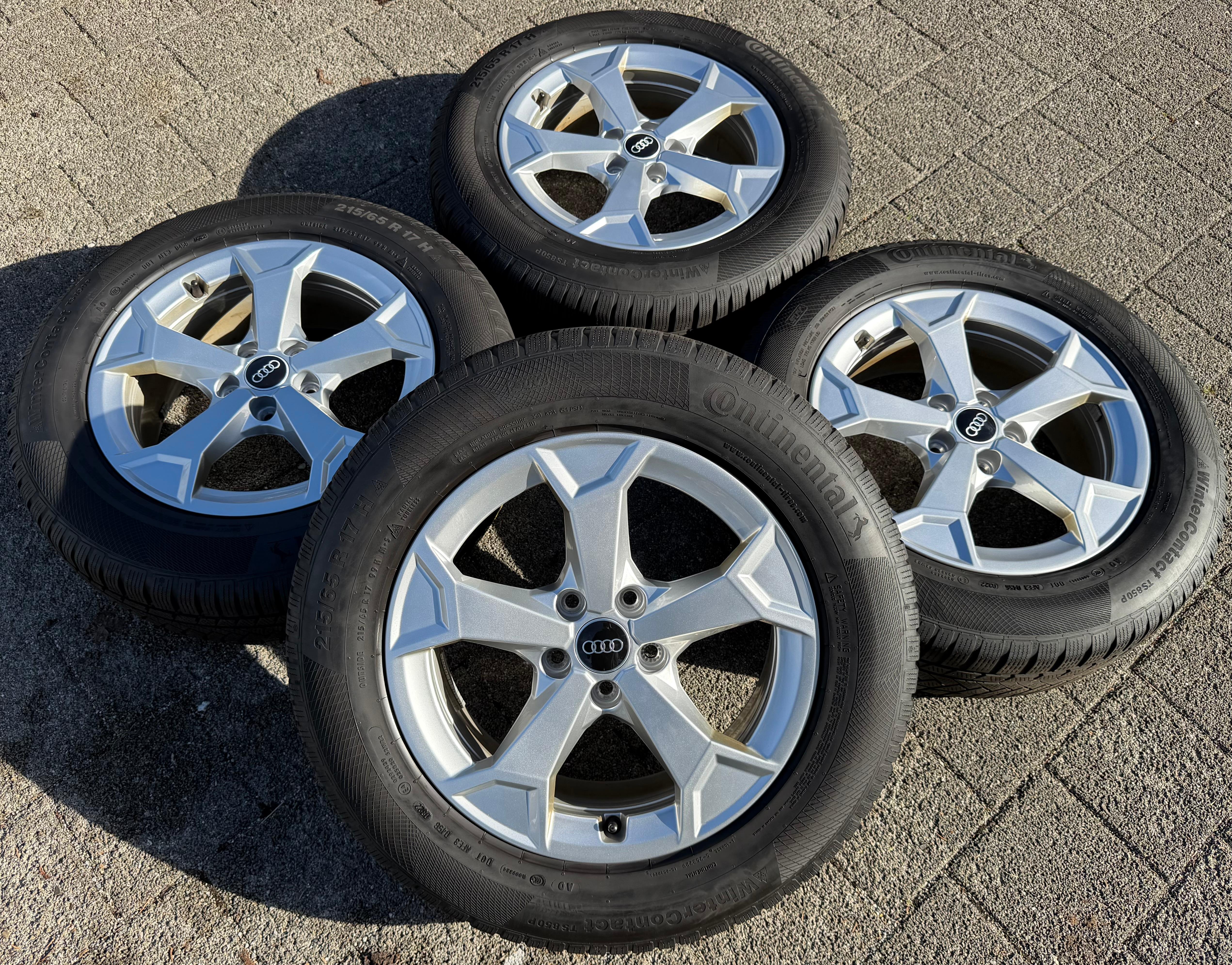 4 Original 17" Alu Winterräder AUDI Q3 F3 F3N 215/65R17 99H Continental 2022