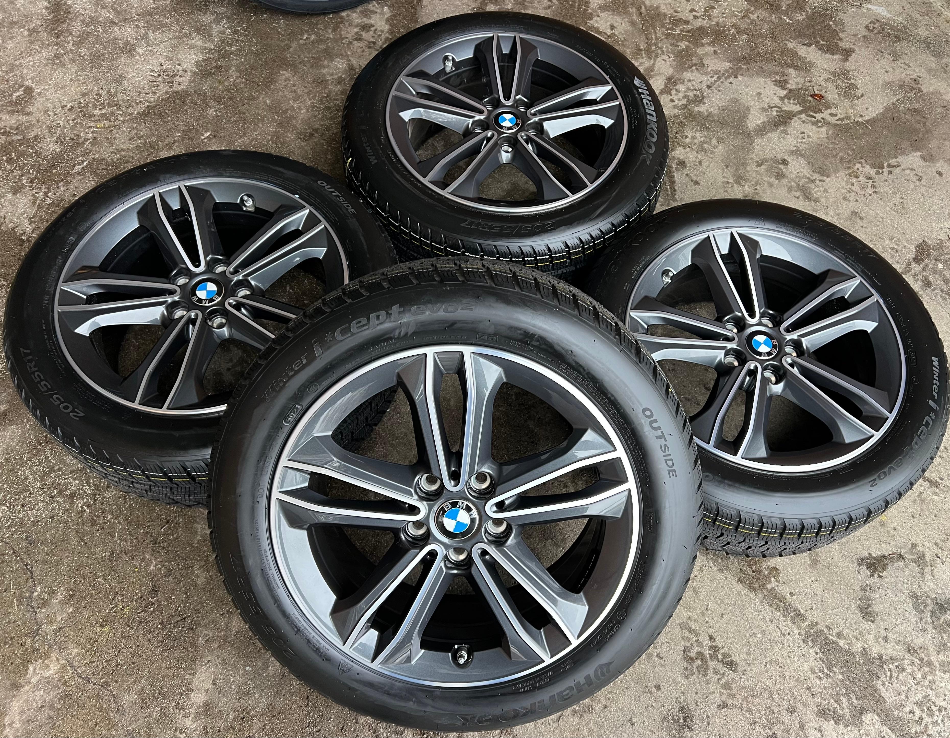 4 roues hiver complètes en alliage d’origine 17" BMW Série 2 Active Tourer F45 F46 Styling 549 livrées gratuitement