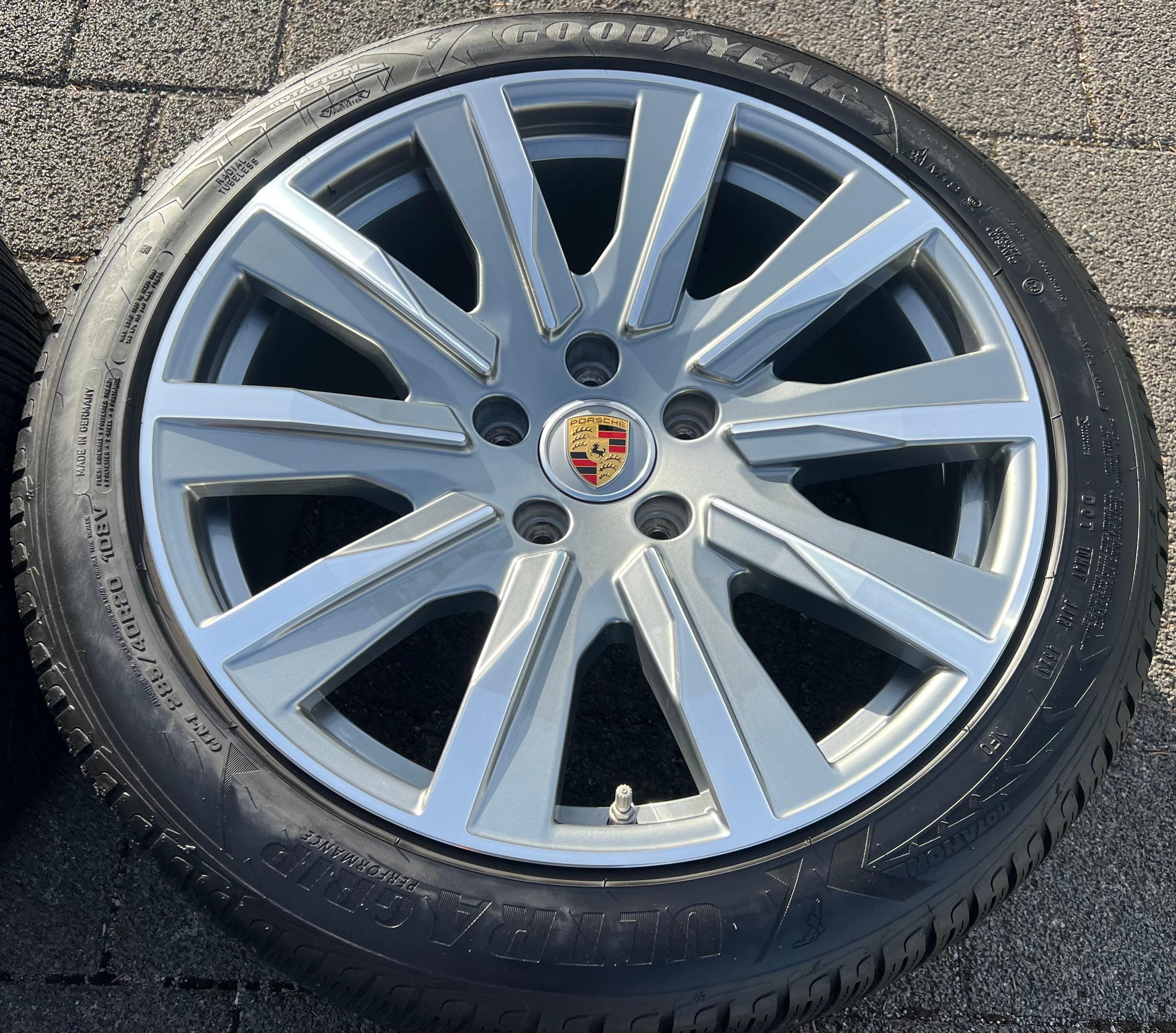 4 RUOTE IN LEGA ORIGINALI DA 20" PER PORSCHE TAYCAN TEQUIPMENT CON TPMS, SPEDIZIONE GRATUITA