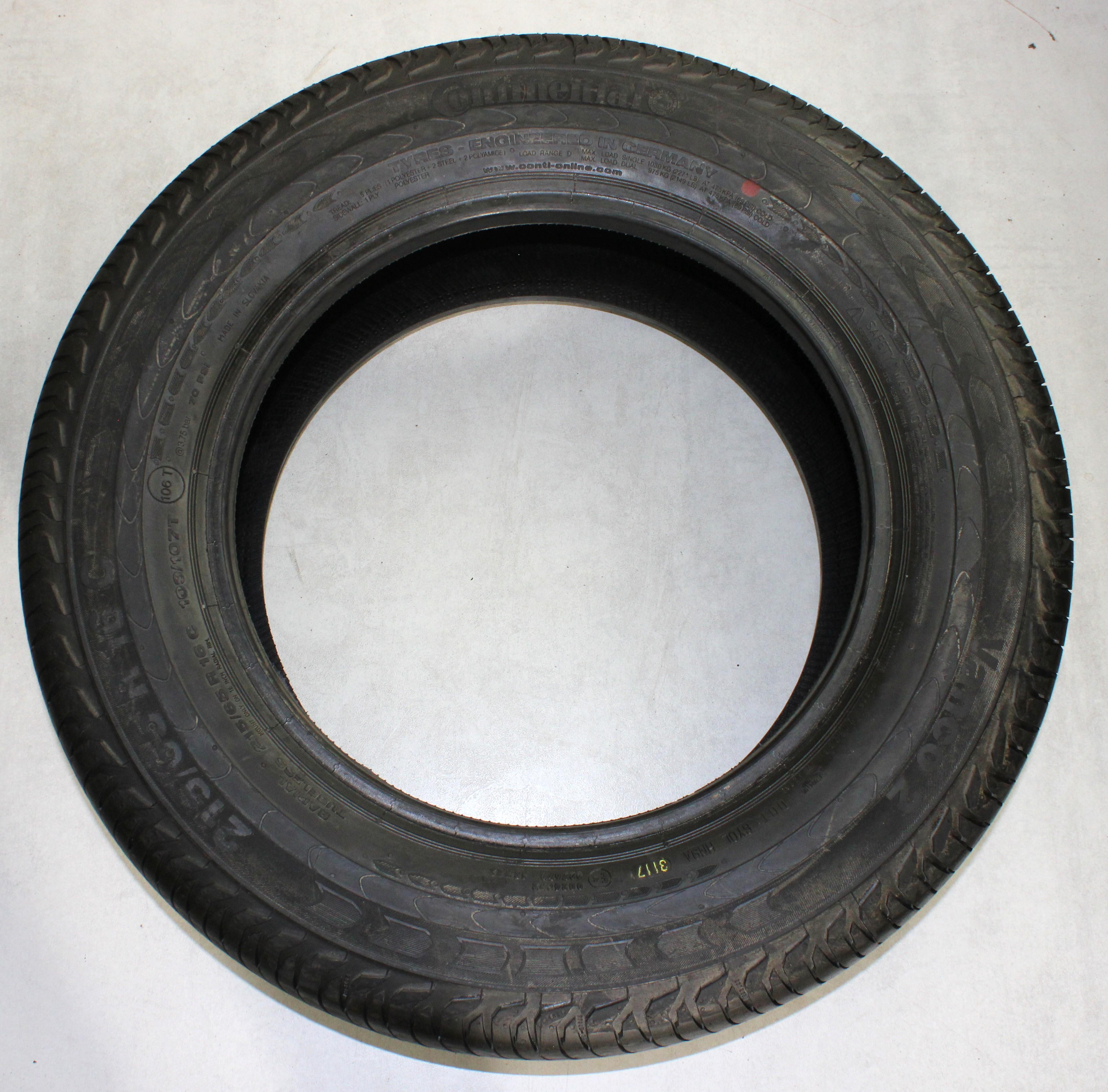 4 x 215/65R16C 109/107T pneus été Continental Vanco 2 9 mm 2017