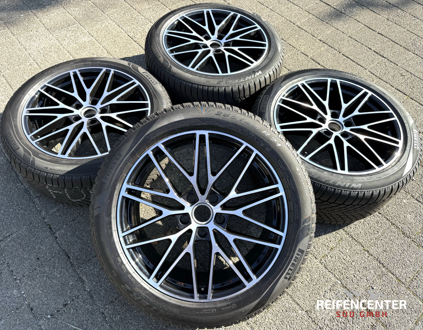 4 originele 21" lichtmetalen winterwielen Porsche Cayenne II E3 9YA 9Y0601025CD 9Y0601025CE RDKS