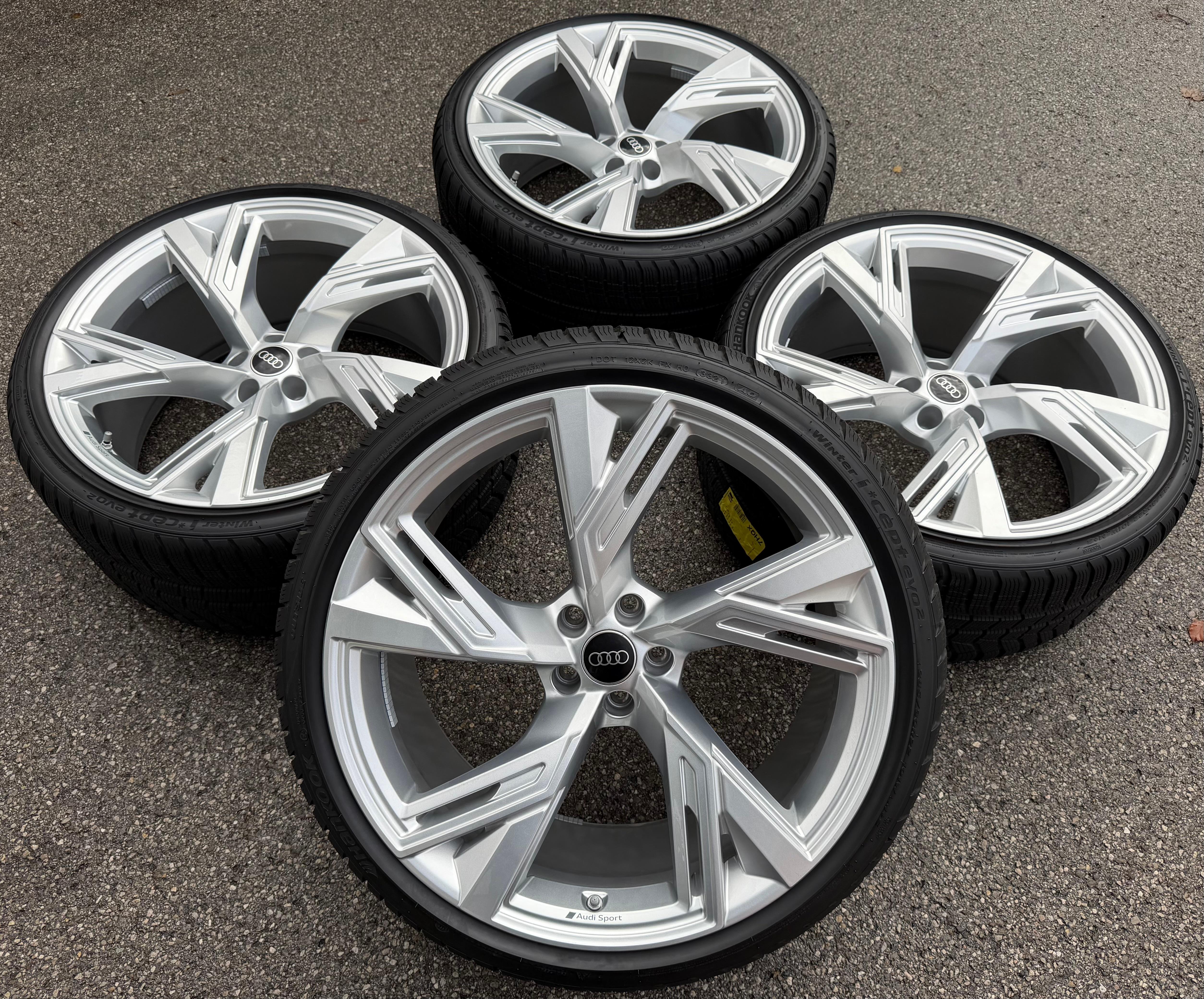 4 ruedas de invierno de aluminio originales de 22" para Audi RS6 4K RS7 4K0601025R 285/30R22 101W HANKOOK