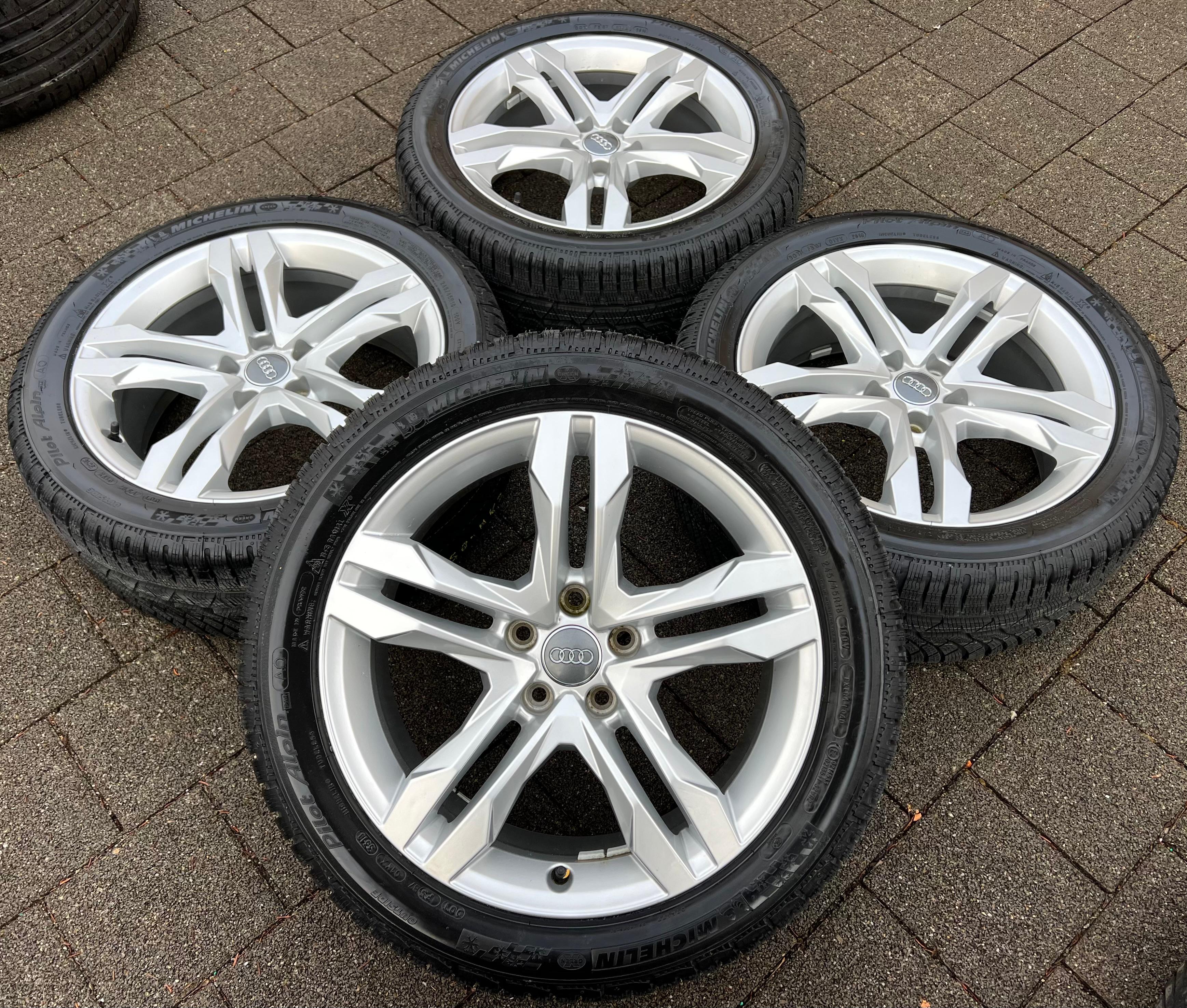 4 ROUES D'HIVER ORIGINALES 18" EN ALUMINIUM AUDI A4 ALLROAD 8W B9 8W9601025B 245/45R18 100V