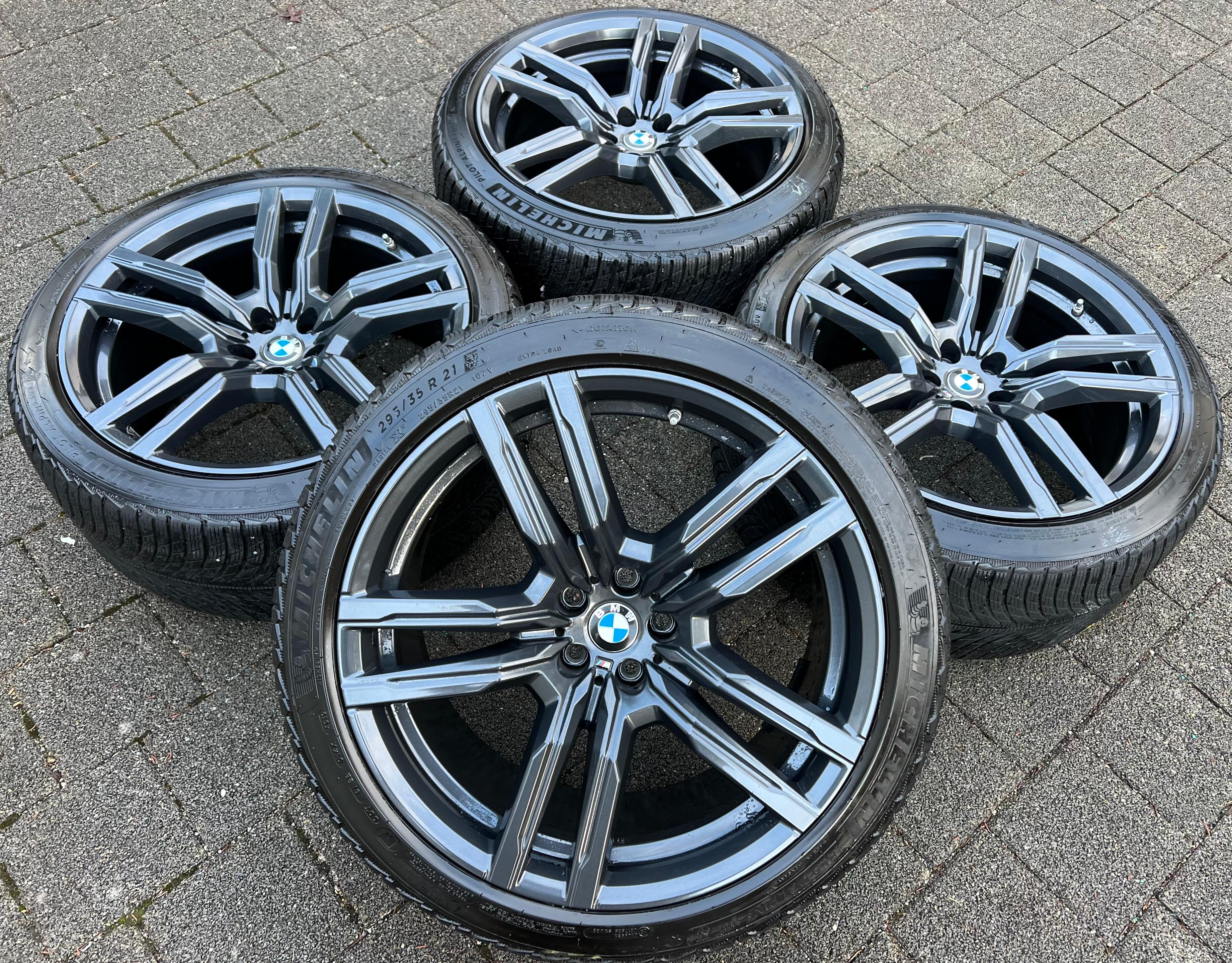 4 ORIGINELE 21" ALUMINIUM WINTERWIELEN BMW X5M F95 X6M F96 STYLING M808 295/35R21 107V GRATIS VERZENDING