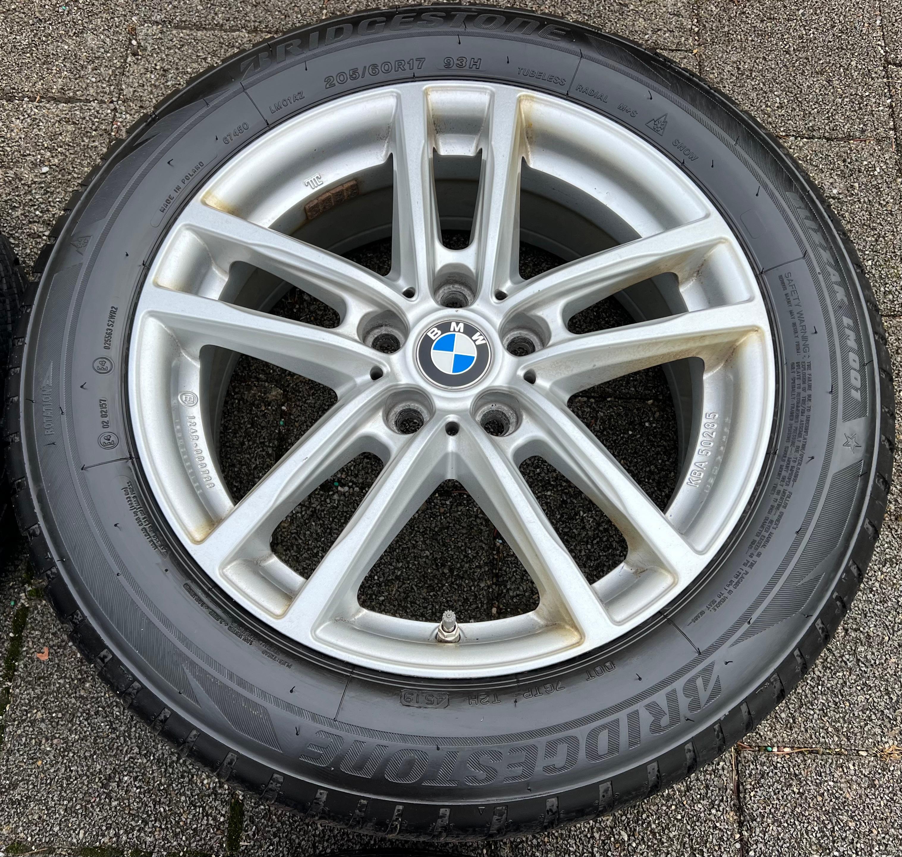 4 ALU 17" WINTERRÄDER BMW X1 F48 X2 F39 205/60R17 93H BRIDGESTONE FREIHAUS