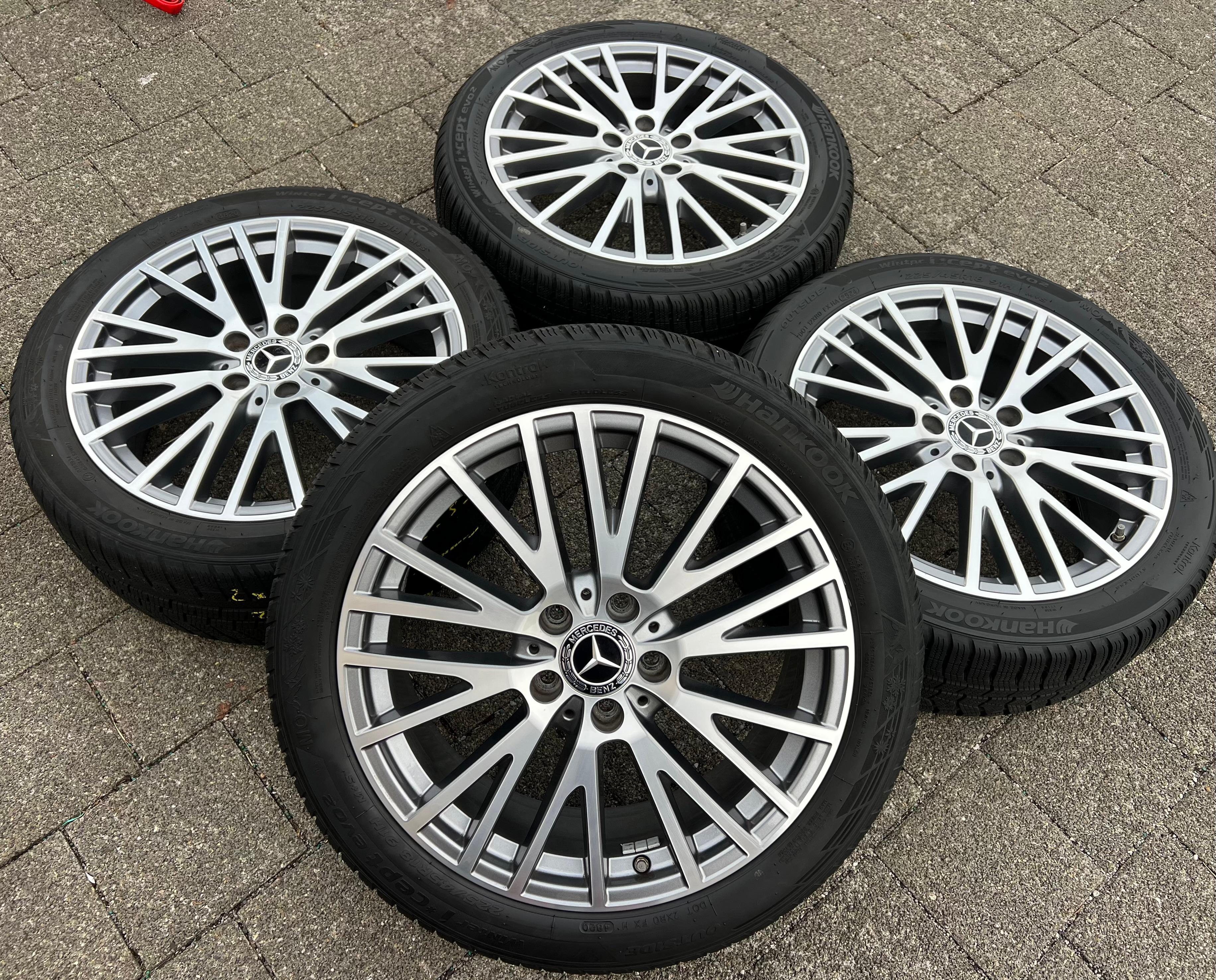4 ORIGINAL 18" ALU WINTERRÄDER MERCEDES A-KLASSE W177 B-KLASSE W247 CLA W118 RDKS