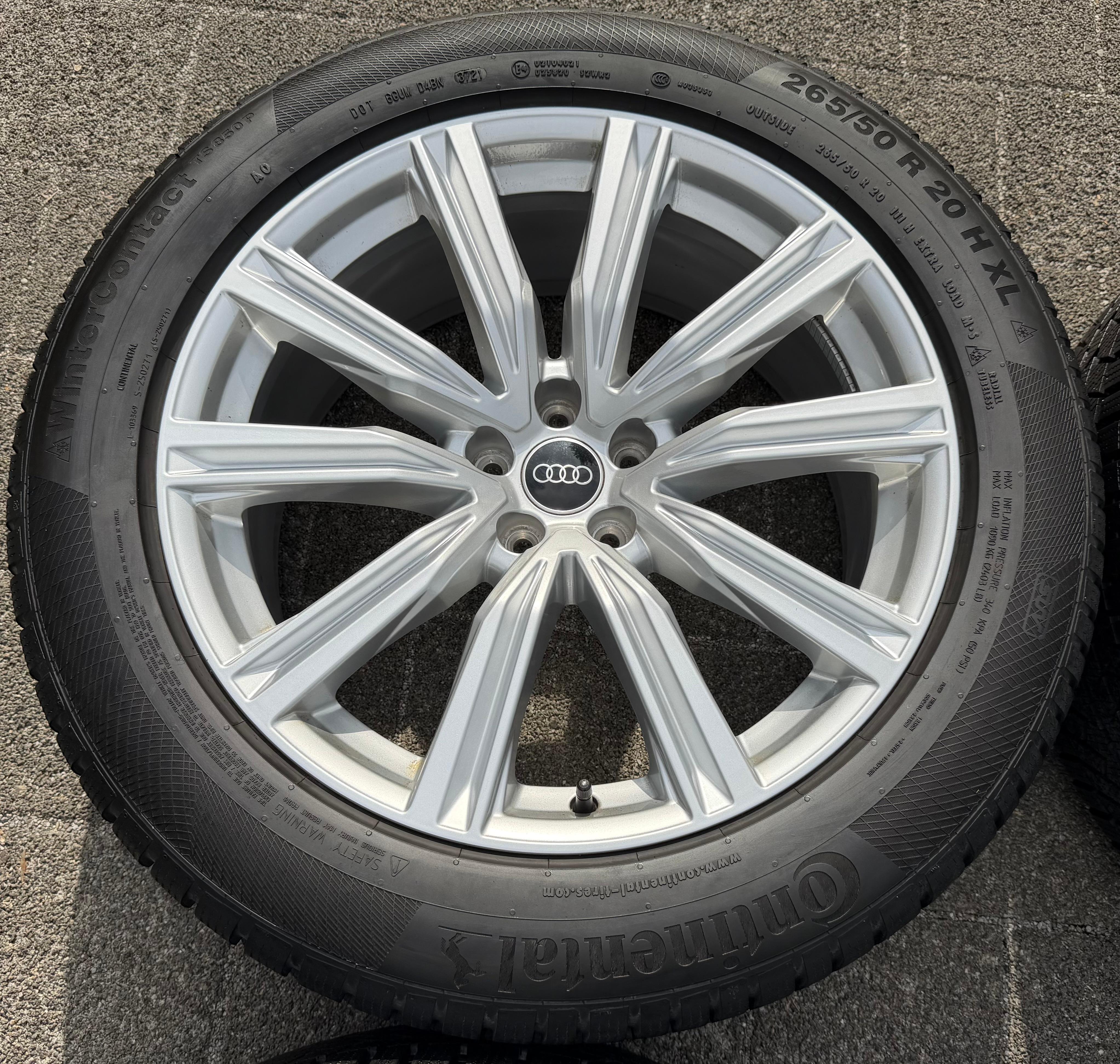 4 Original 20" Alu Winterräder Audi Q8 SQ8 4M8601025T 265/50R20 111H Continental