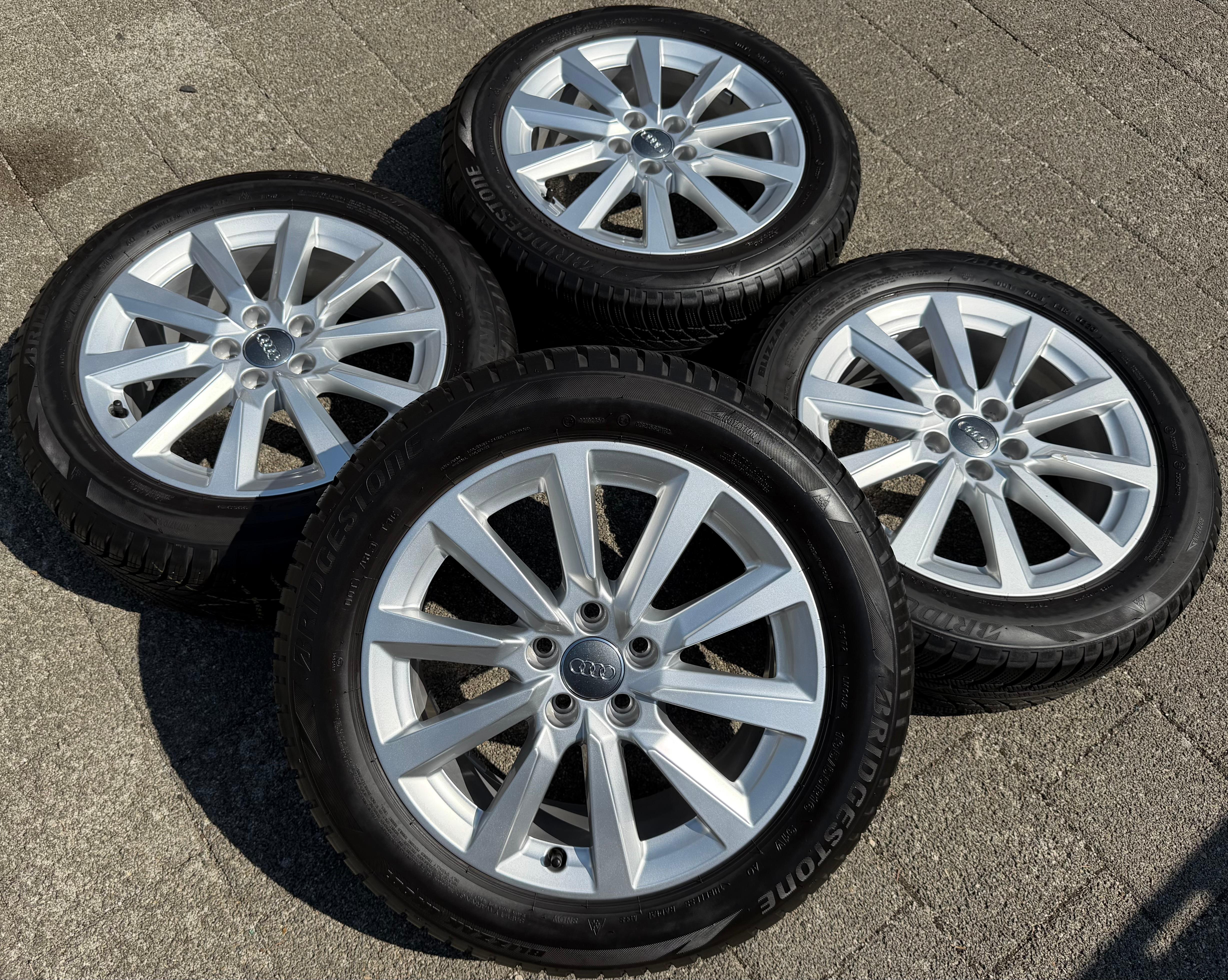 4 Original Alu Winterräder Audi A1 GB 82A601025C 195/55R16 91V Bridgestone TOP
