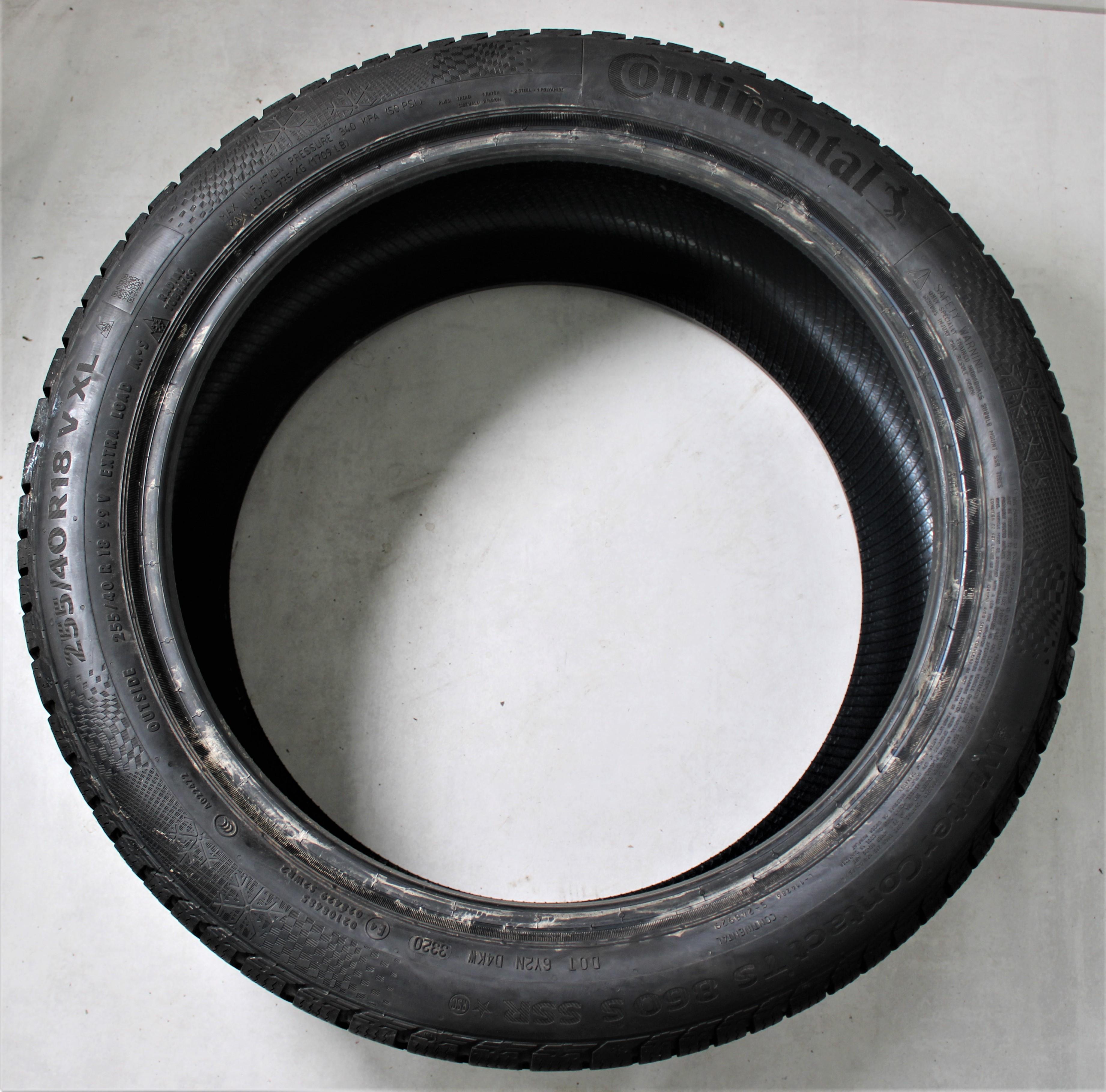 2 x 225/45R18 95V 2 x 255/40R18 99V Pneus hiver Continental Winter Contact TS860S Runflat 7,5-8mm 2020