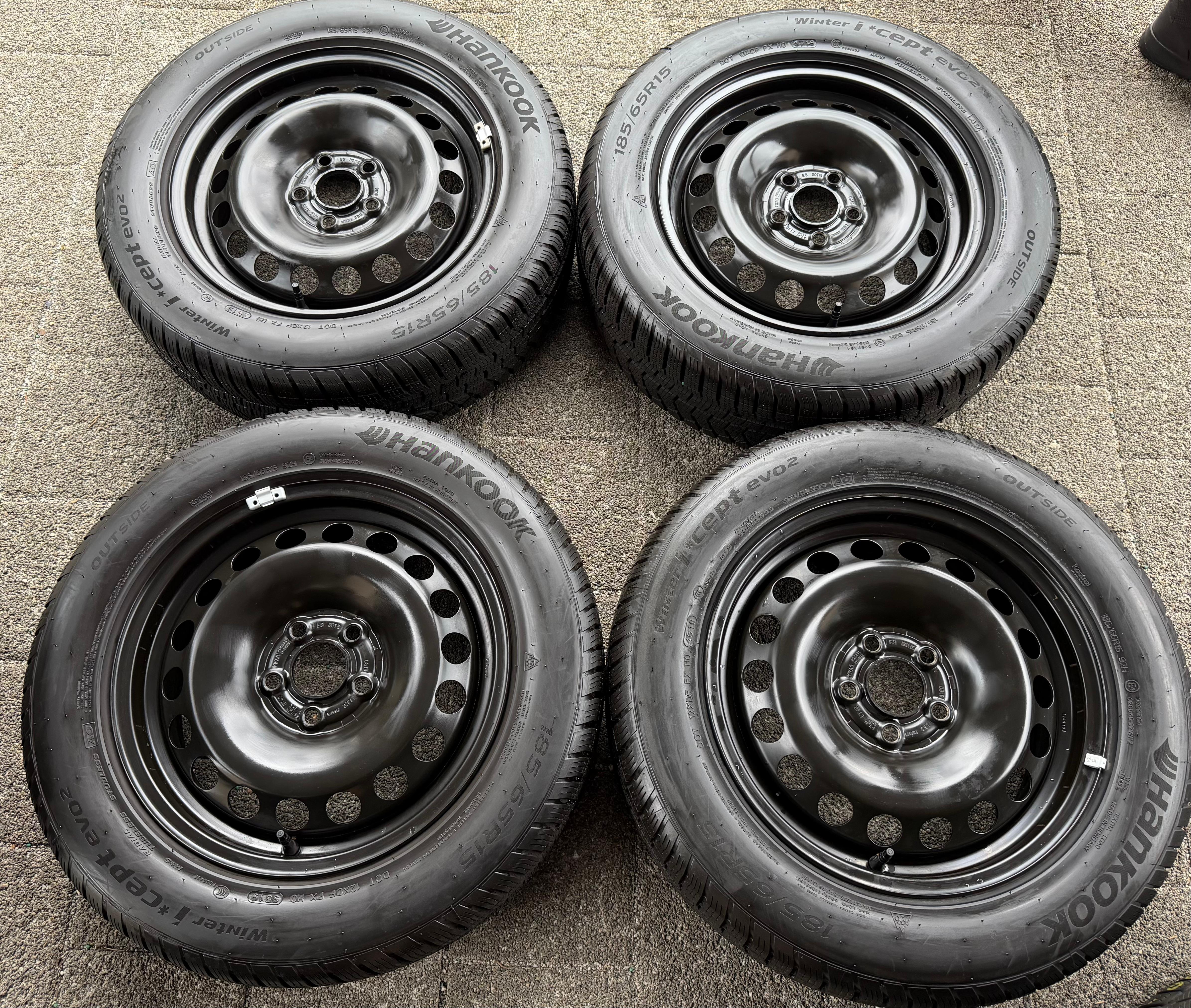 4 RUEDAS DE INVIERNO AUDI A1 CITY CARVER GB SEAT IBIZA ARONA KJ VW POLO AW 2G 185/65R15 92T