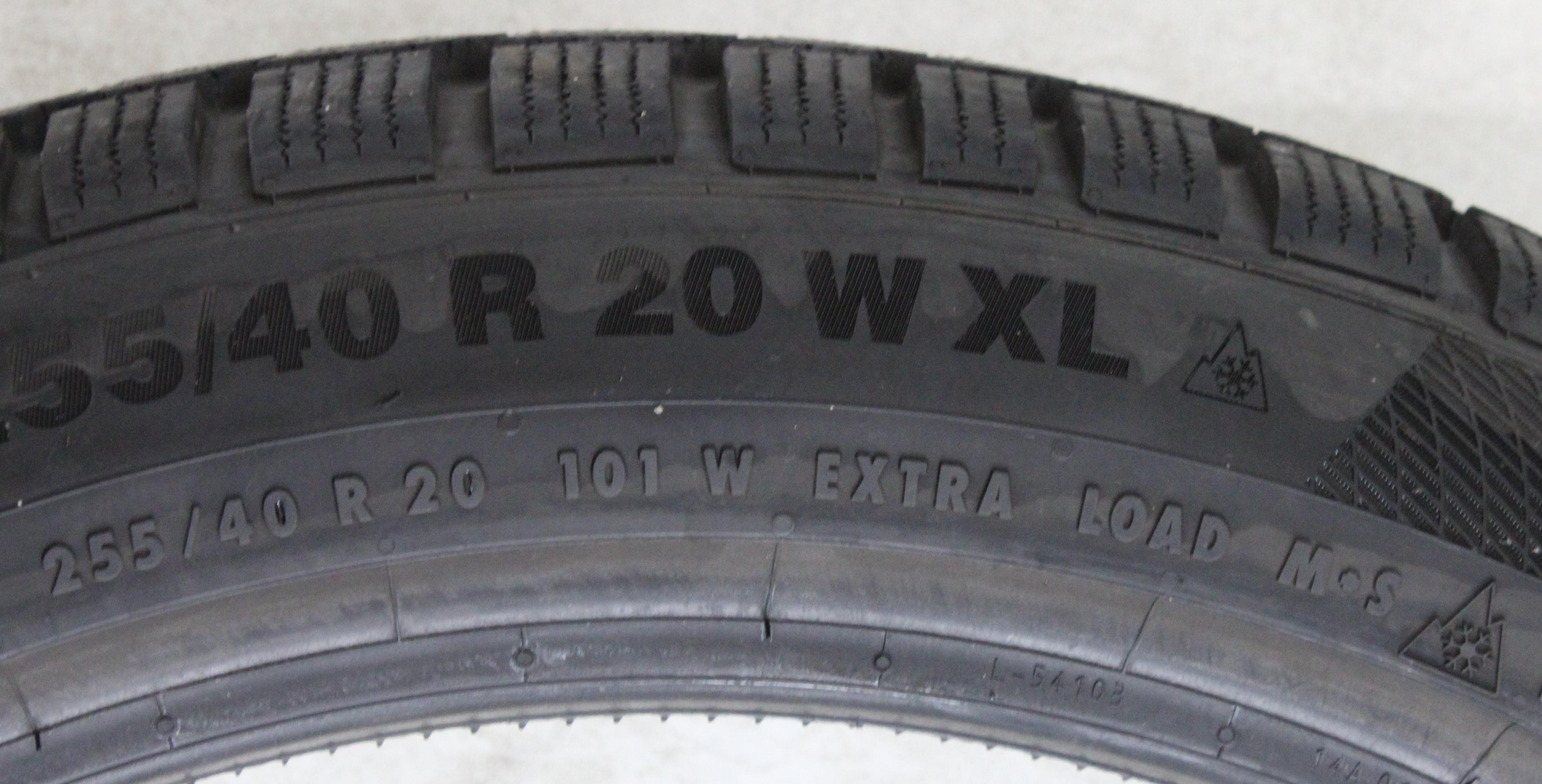 1 x 255/40R20 101W Winterreifen Continental Winter Contact TS850P AO 7-7,5mm 2022 XL