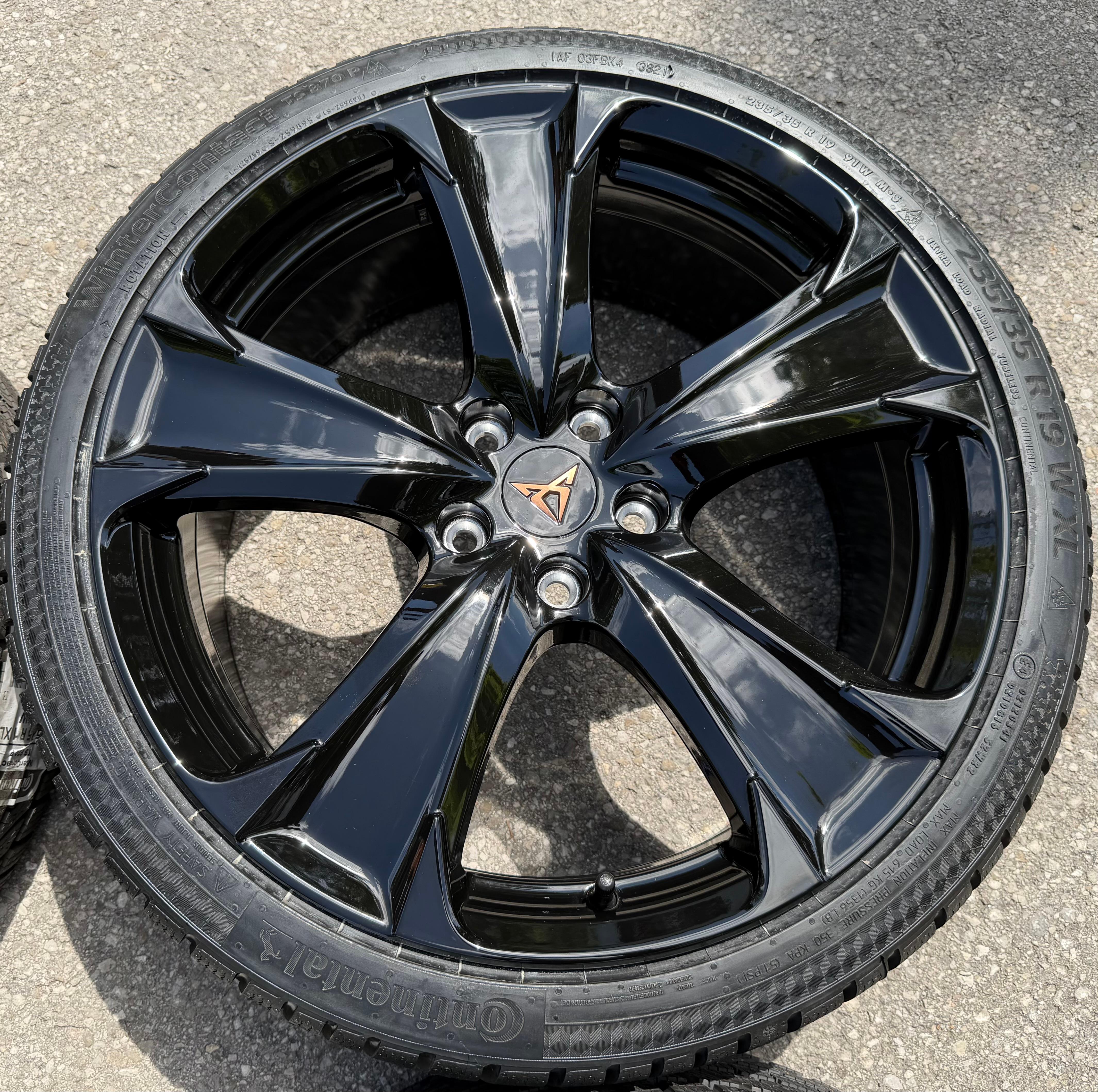 4 ORIGINELE 19" ALU WINTERRDER-VELGEN LEON CUPRA 5FA601025F ZWART NIEUW GRATIS VERZENDING