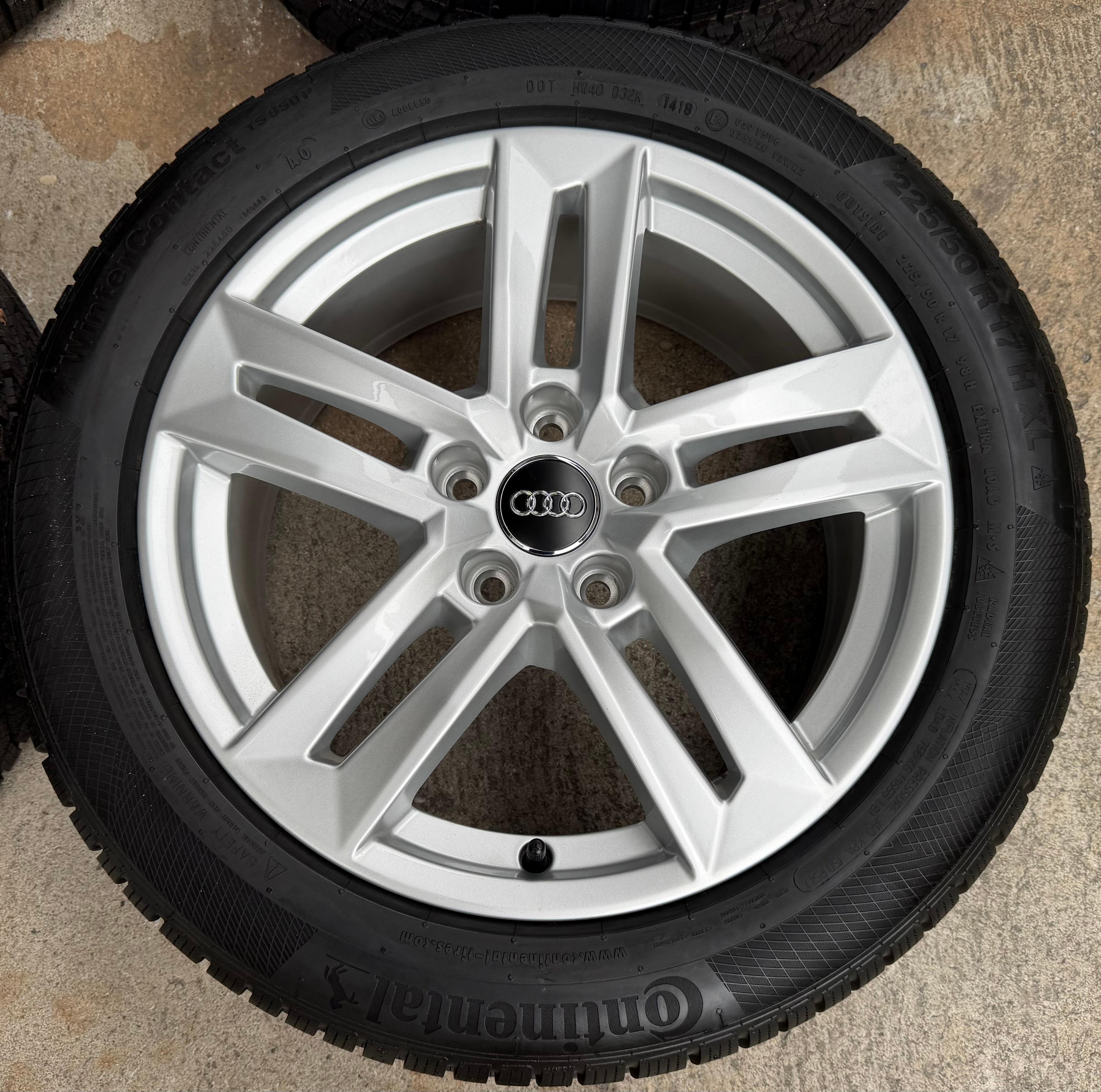 4 Original 17" Alu Winterräder Audi A4 B9 8W 8W0601025P 225/50R17 98H Continental