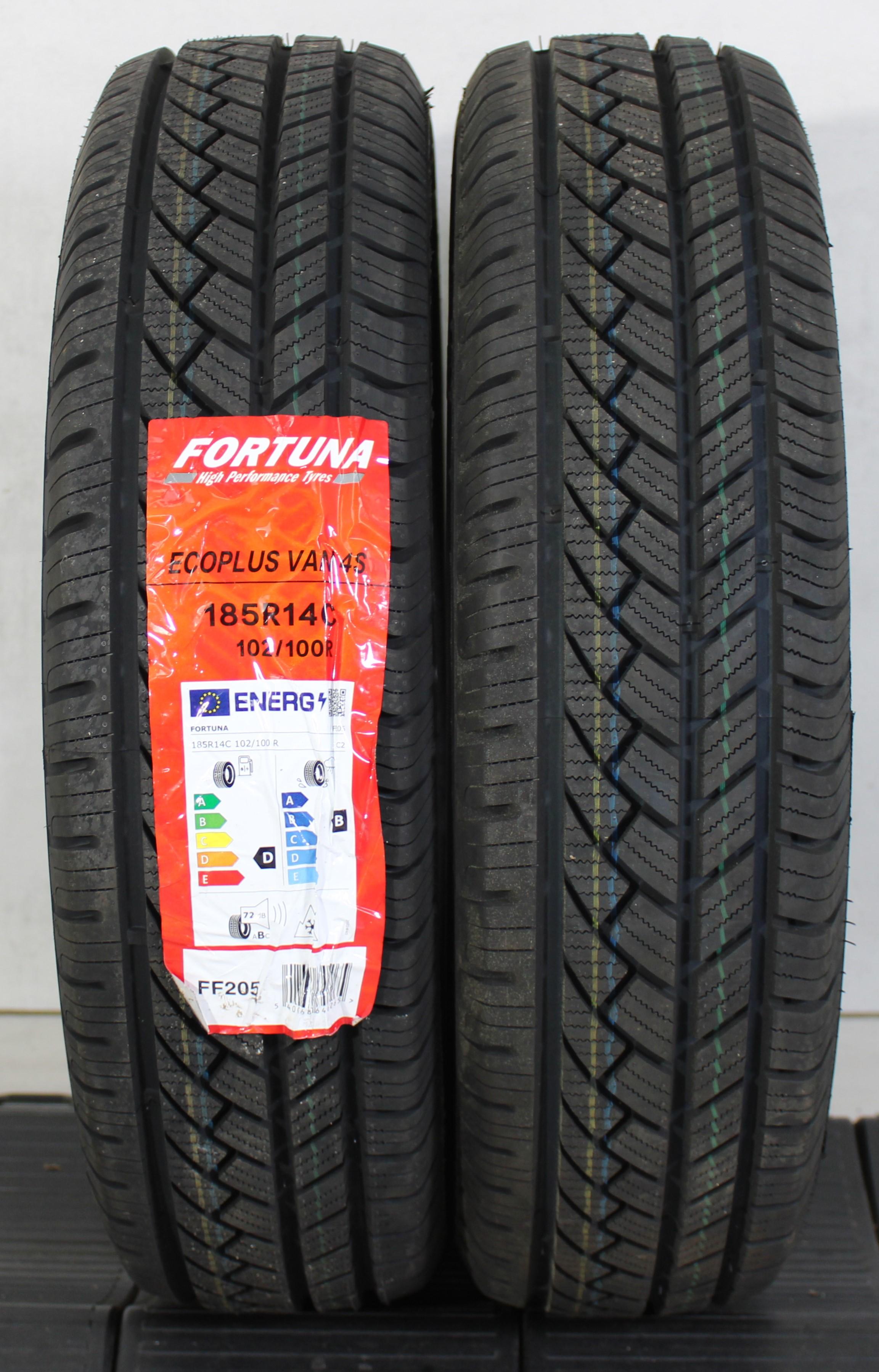 2 x 185R14C 102/100R Ganzjahresreifen Fortuna Ecoplus Van 4S 2023 NEU
