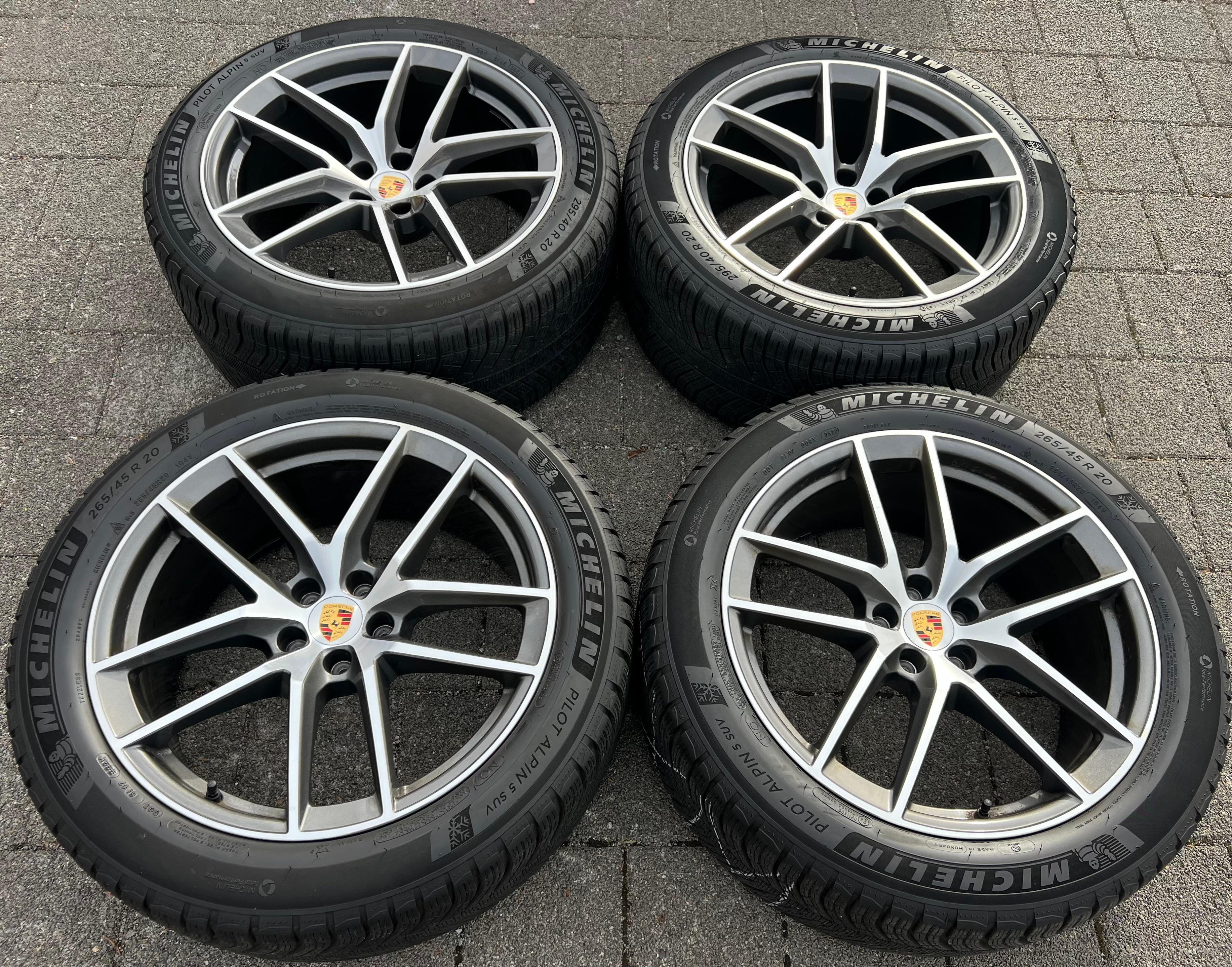 4 ORIGINAL 20" ALU WINTERRÄDER PORSCHE MACAN 265/45R20 104V 295/40R20 106V RDKS