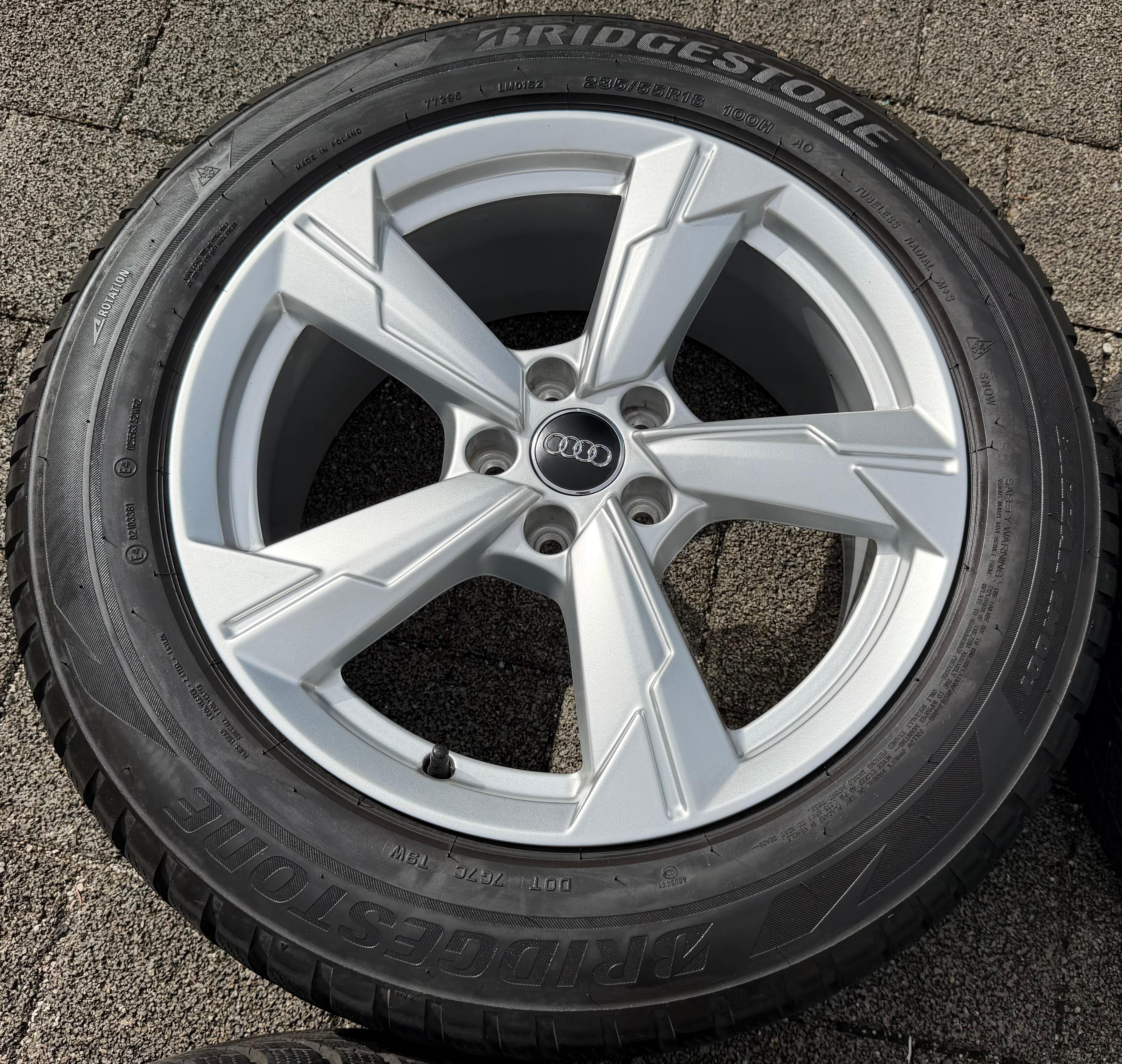 4 Original 18" Alu Winterräder Audi A6 Allroad 4K C8 4K0601025D 235/55R18 100H Bridgestone