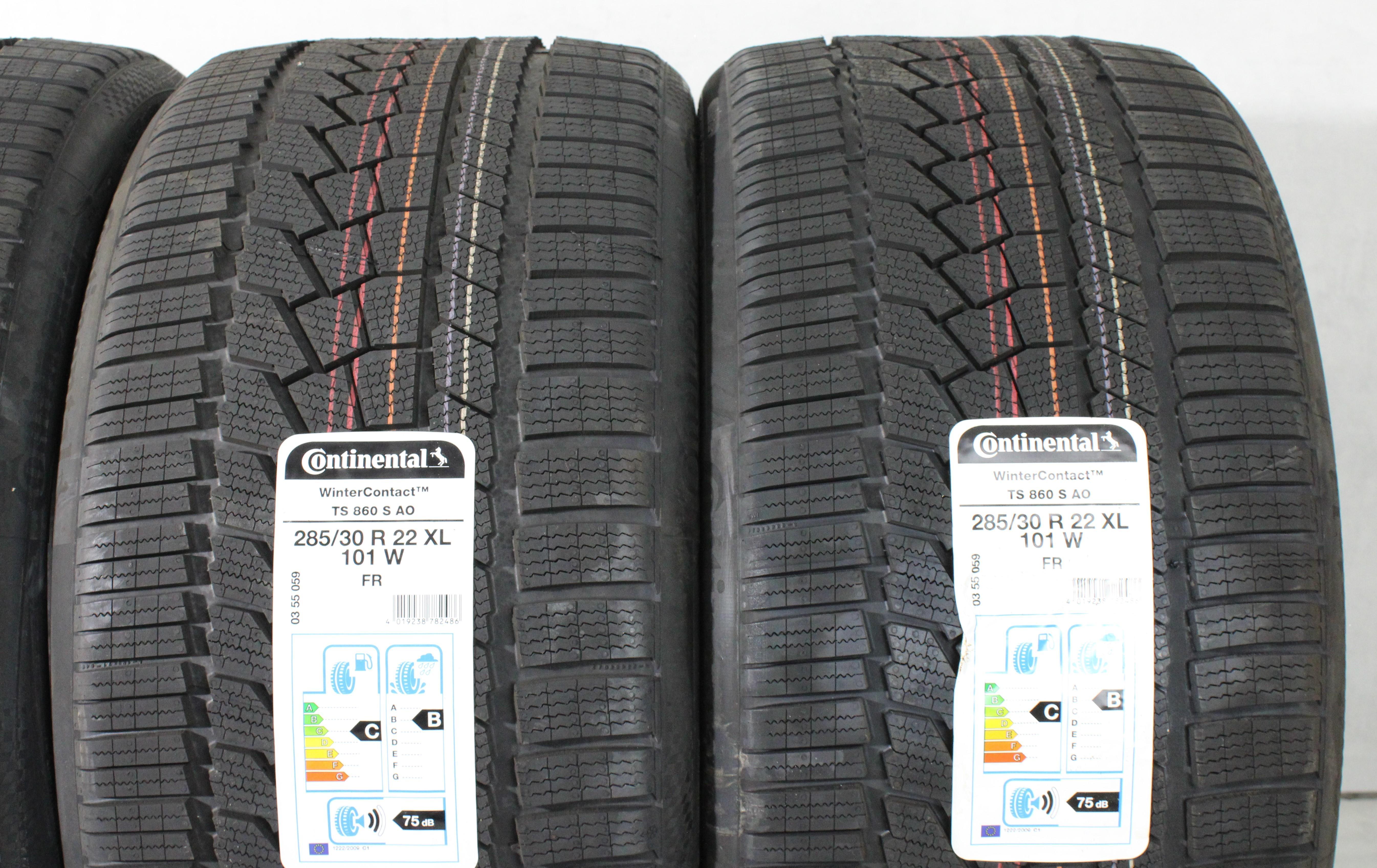 4 x 285/30R22 101W Neumáticos de invierno Continental Winter Contact TS860S AO Perfil completo 2019 NUEVOS