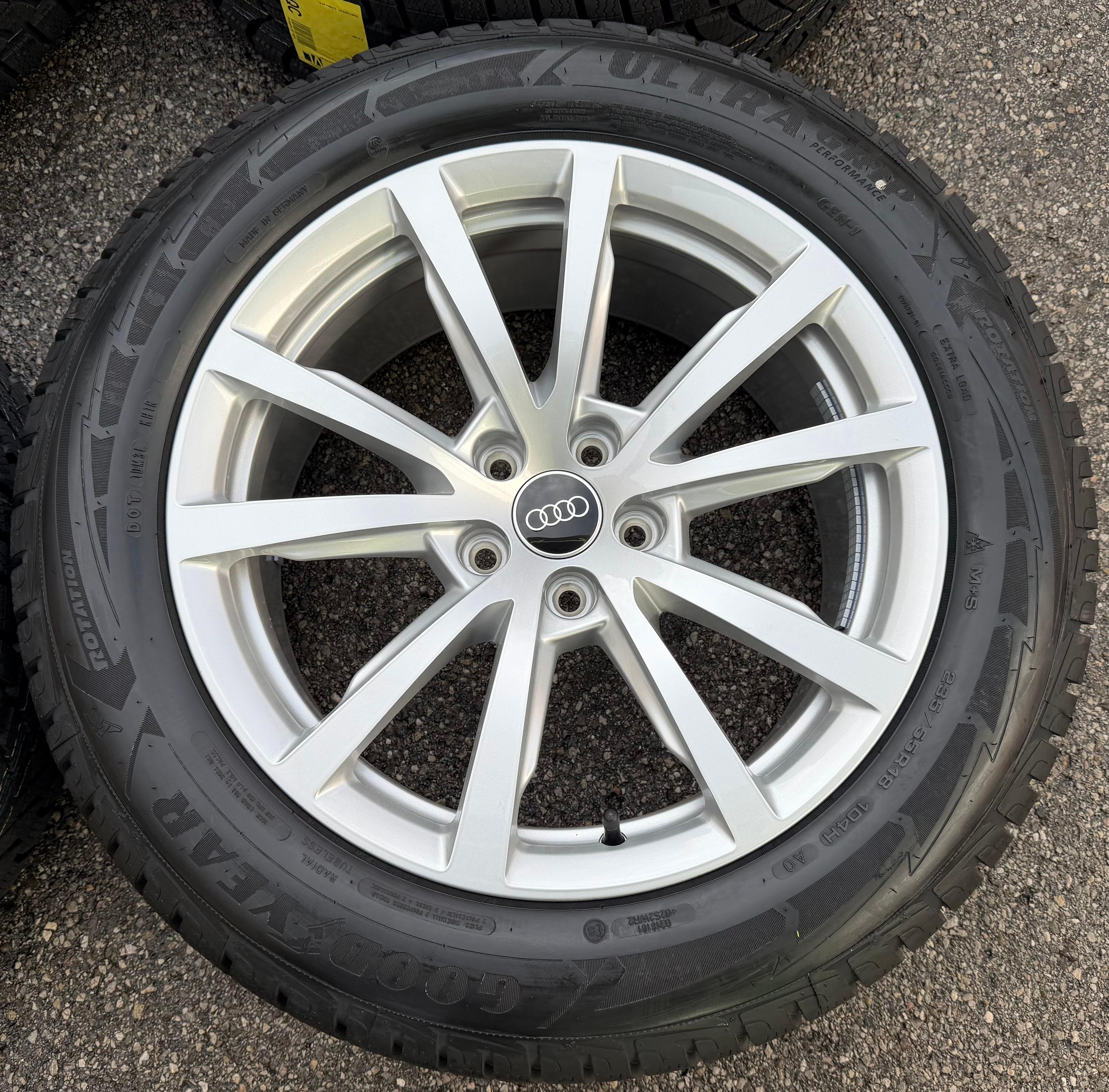 4 ruedas de invierno de aleación originales de 18" para Audi A8 4N 4N0601025A 235/55R18 104H Goodyear NUEVAS