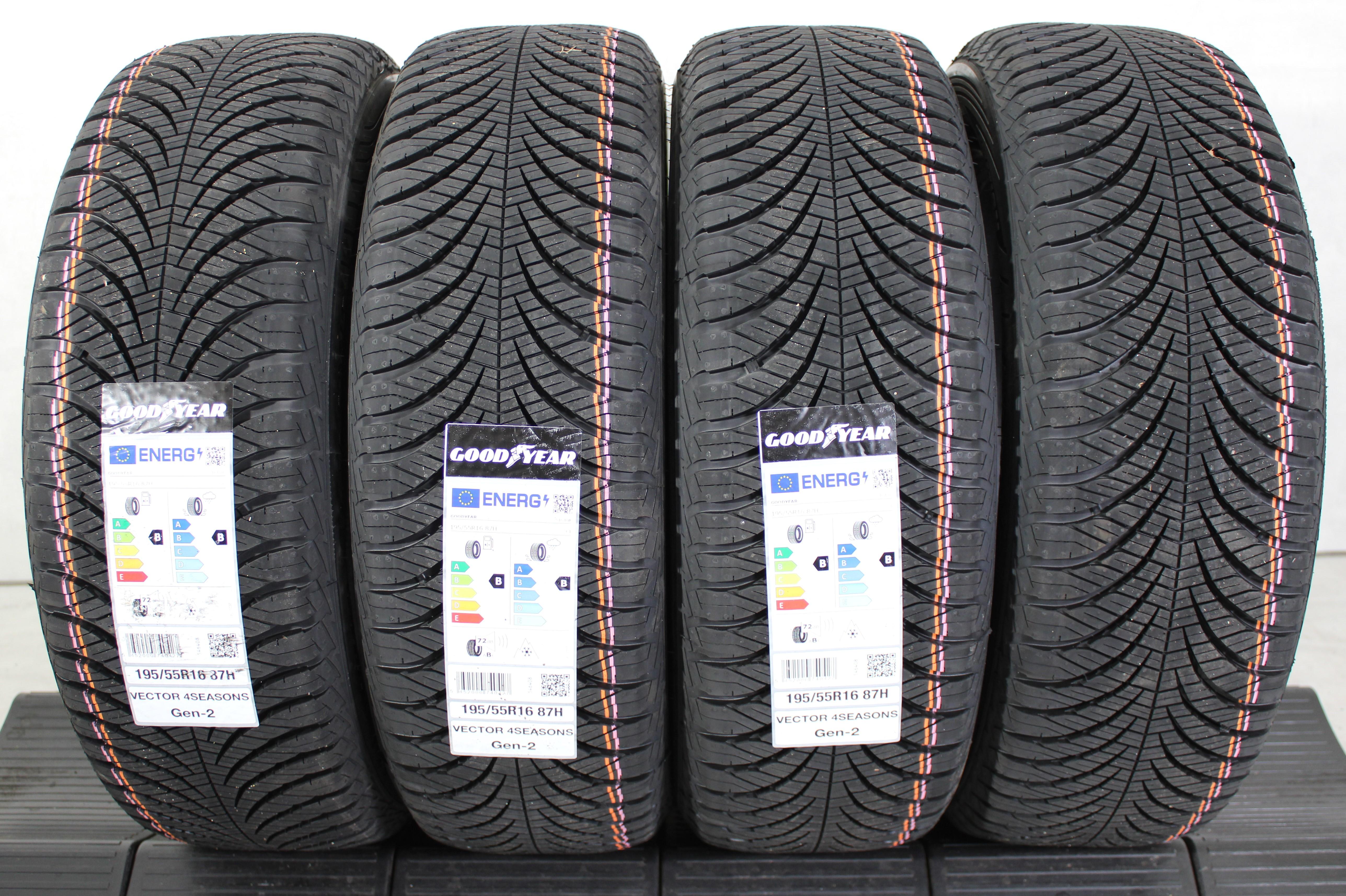 4 x 195/55R16 87H Pneus toutes saisons Goodyear Vector 4 Seasons GEN-2 2024