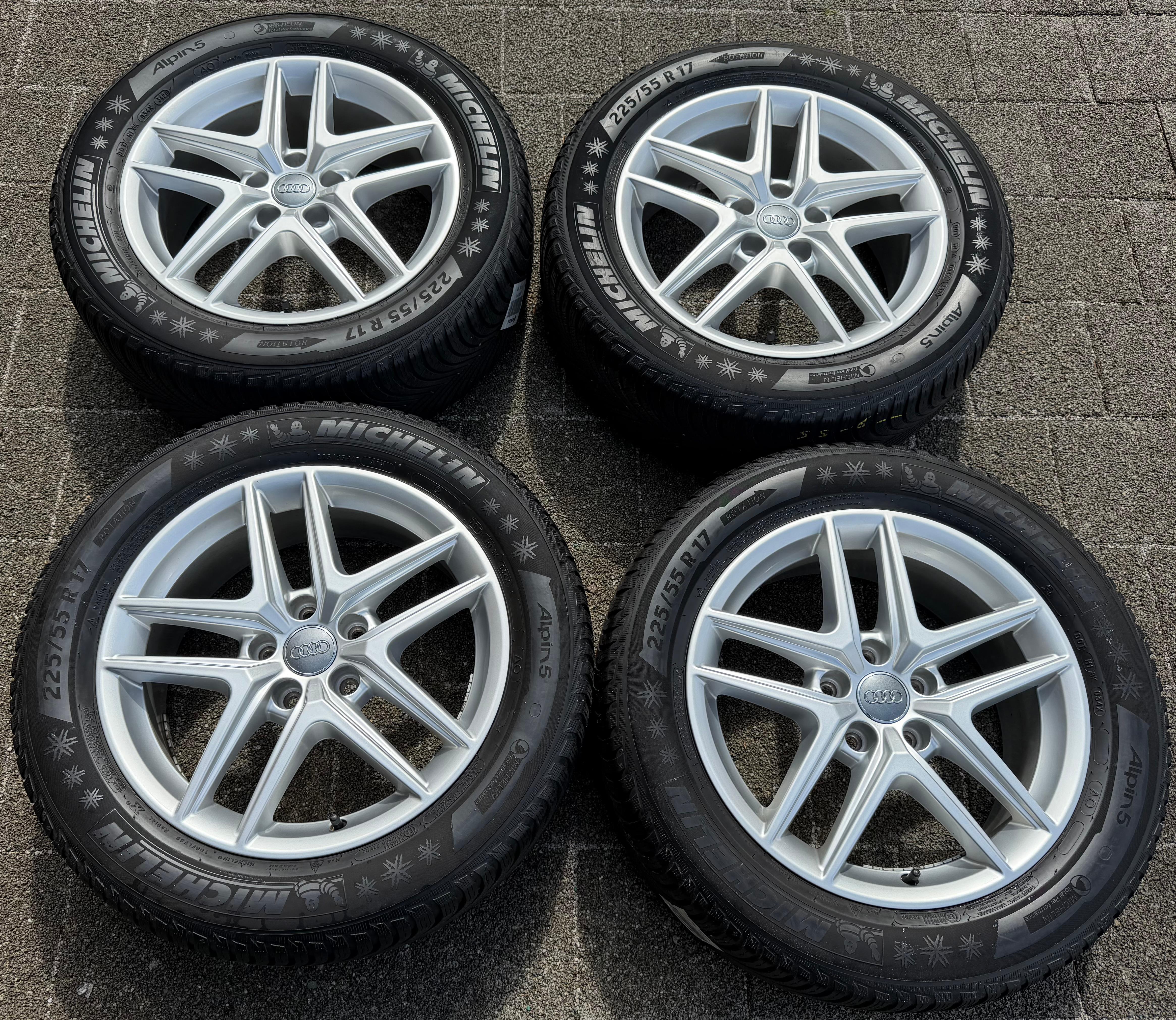 4 ORIGINAL 17" ALU WINTERRÄDER AUDI A4 ALLROAD 8W B9 225/55R17 97H 8W9601025D