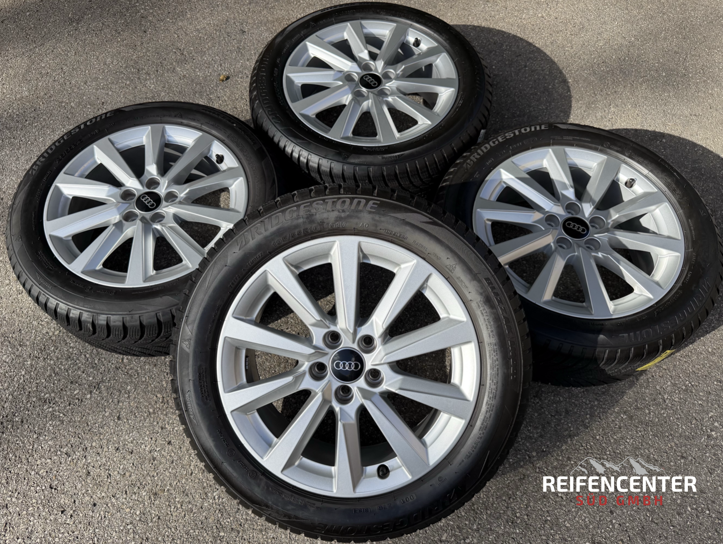 4 ruedas de invierno de aleación originales Audi A1 GB 82A601025C 195/55R16 91V Bridgestone 2024