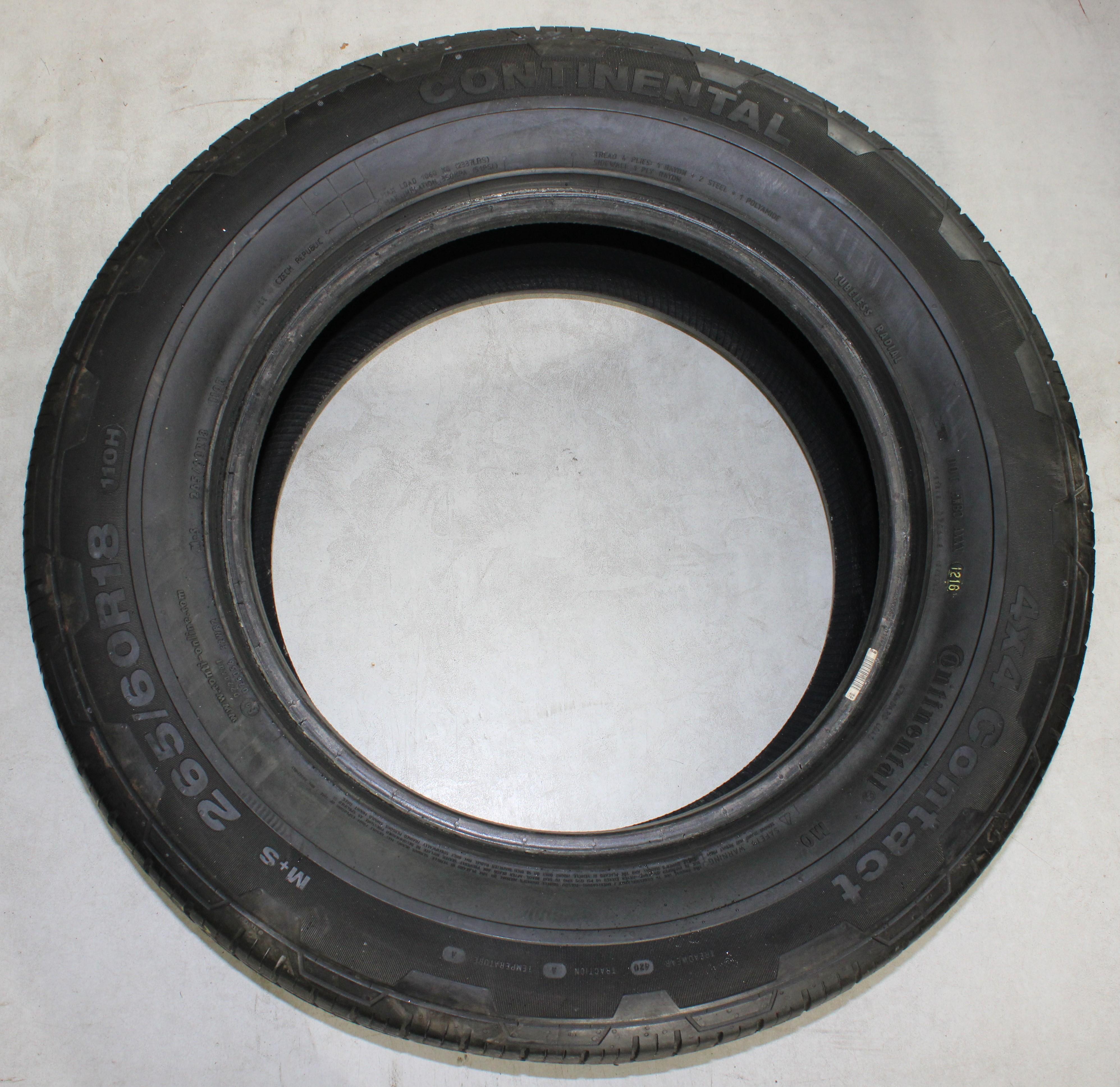 2 x 265/60R18 110H Sommerreifen Continental 4x4 Contact MO 5mm 2016