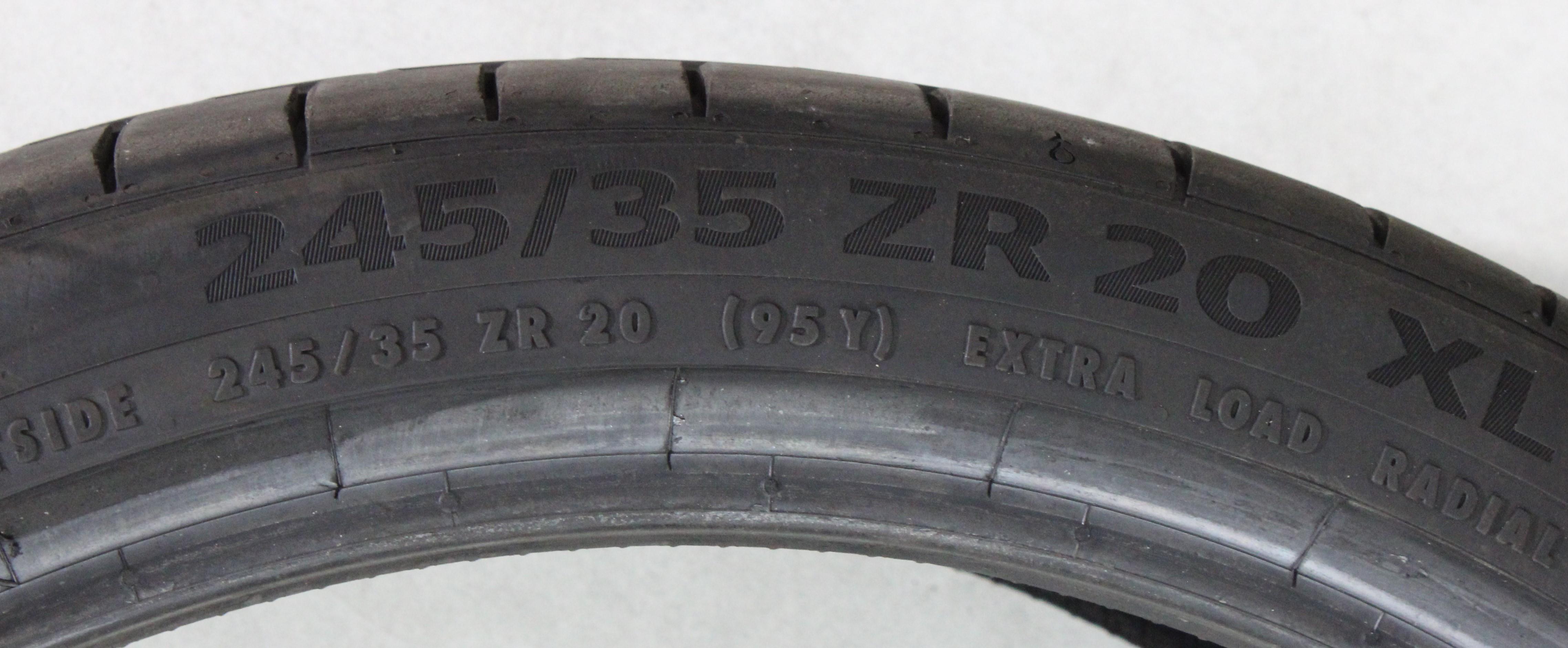 2 x 245/35R20 95Y Sommerreifen Continental Sport Contact 6 6-6,5mm 2023 XL