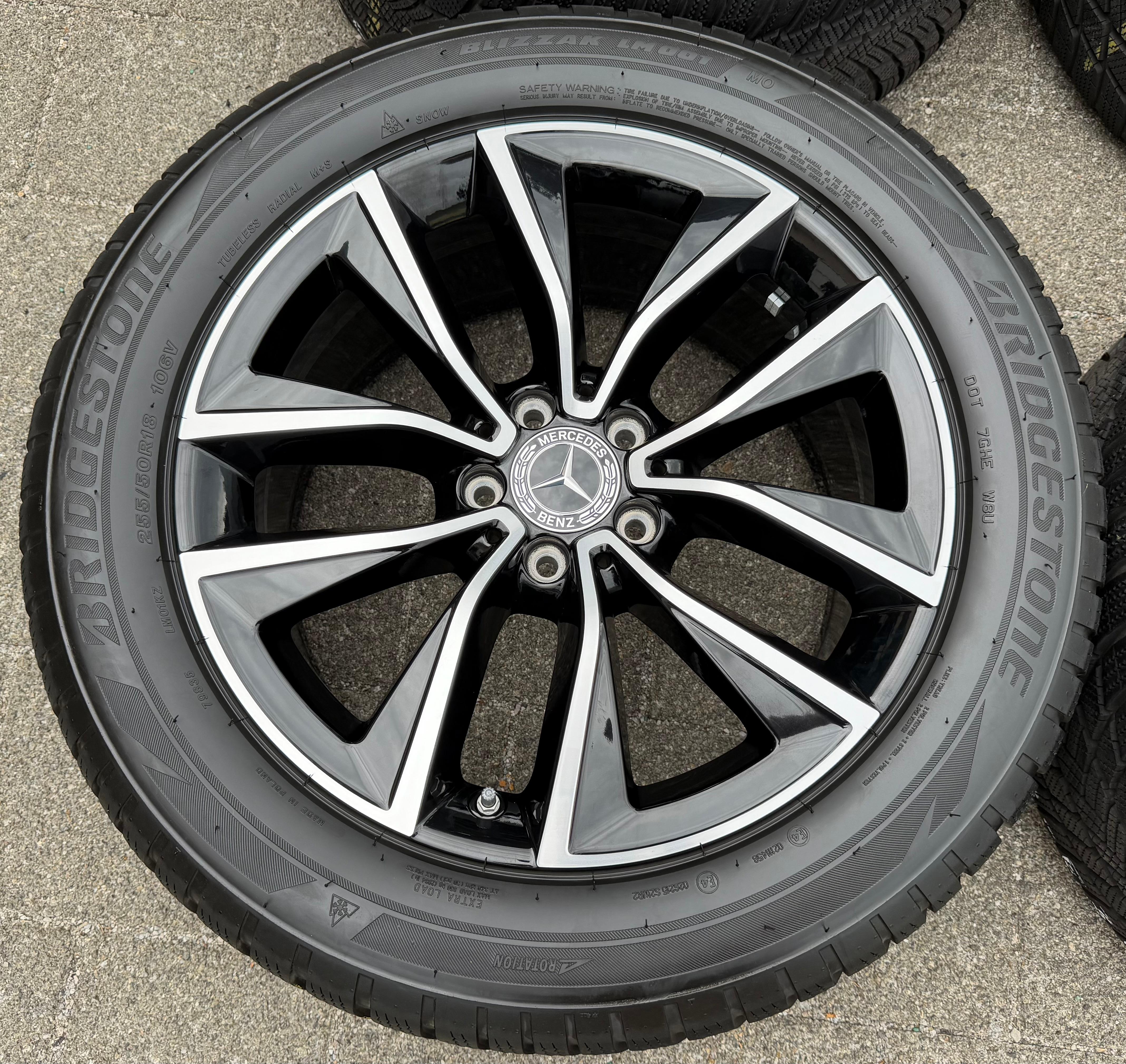 4 CERCHIONI IN ALLUMINIO ORIGINALI DA 18" PER MERCEDES CLASSE S V223 W223 A2234012900 255/50R18