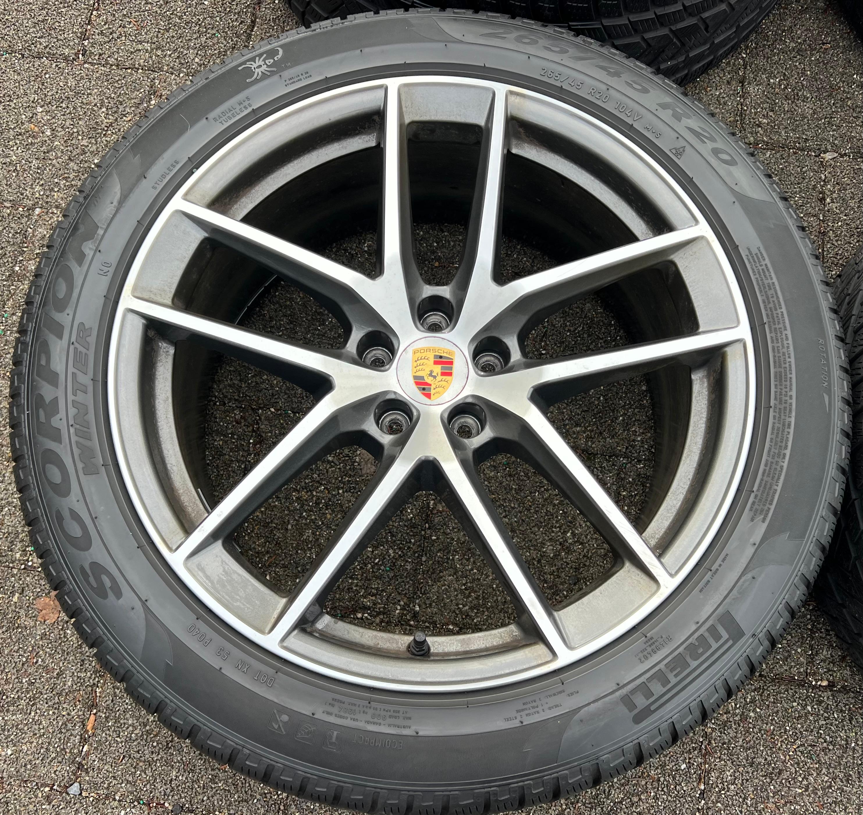 4 ORIGINAL 20" ALU WINTERRÄDER PORSCHE MACAN 265/45R20 104V 295/40R20 106V RDKS