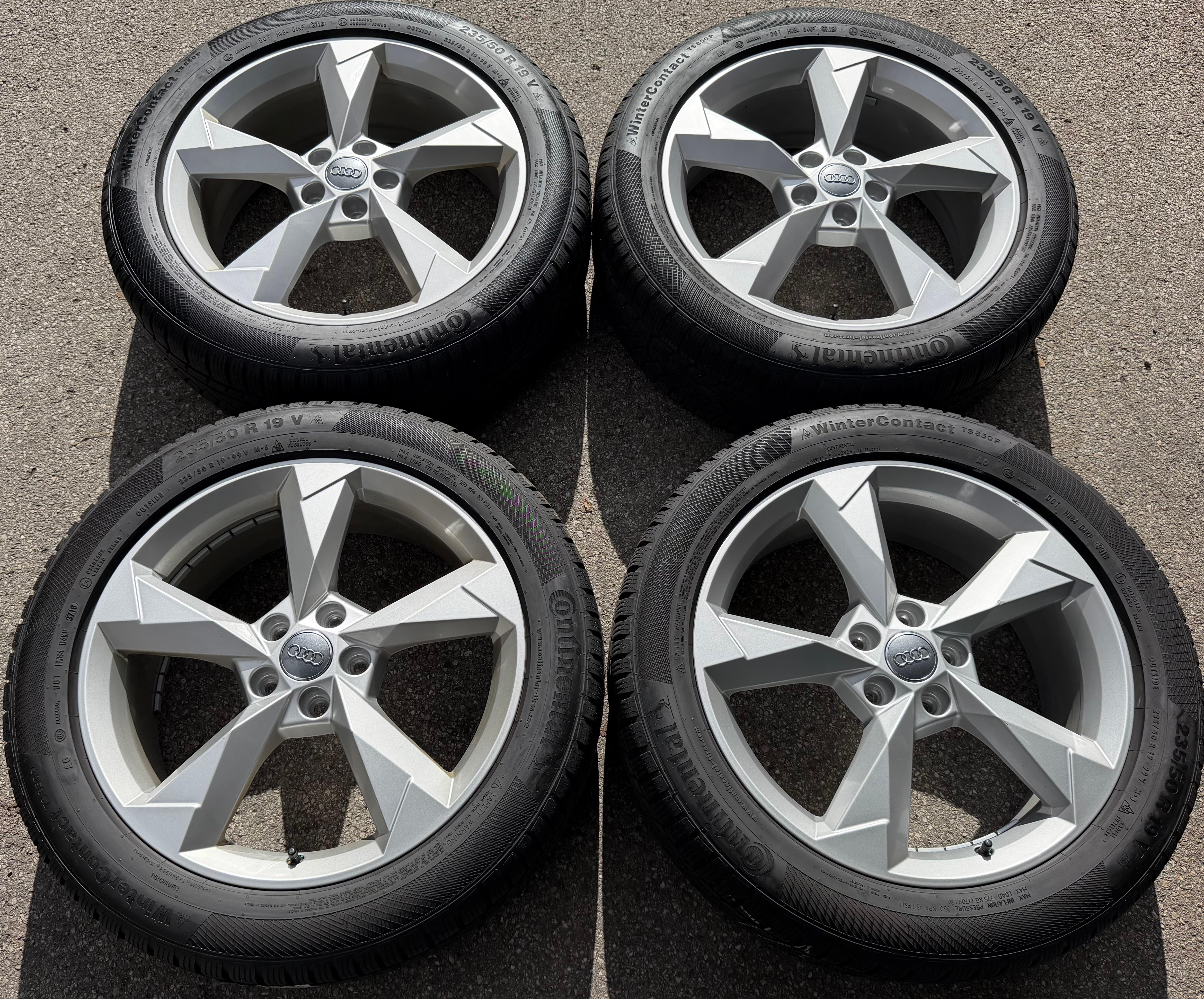 4 ruedas de invierno de aleación originales de 19" para Audi Q3 F3B 83A 83A601025N 235/50R19 99V