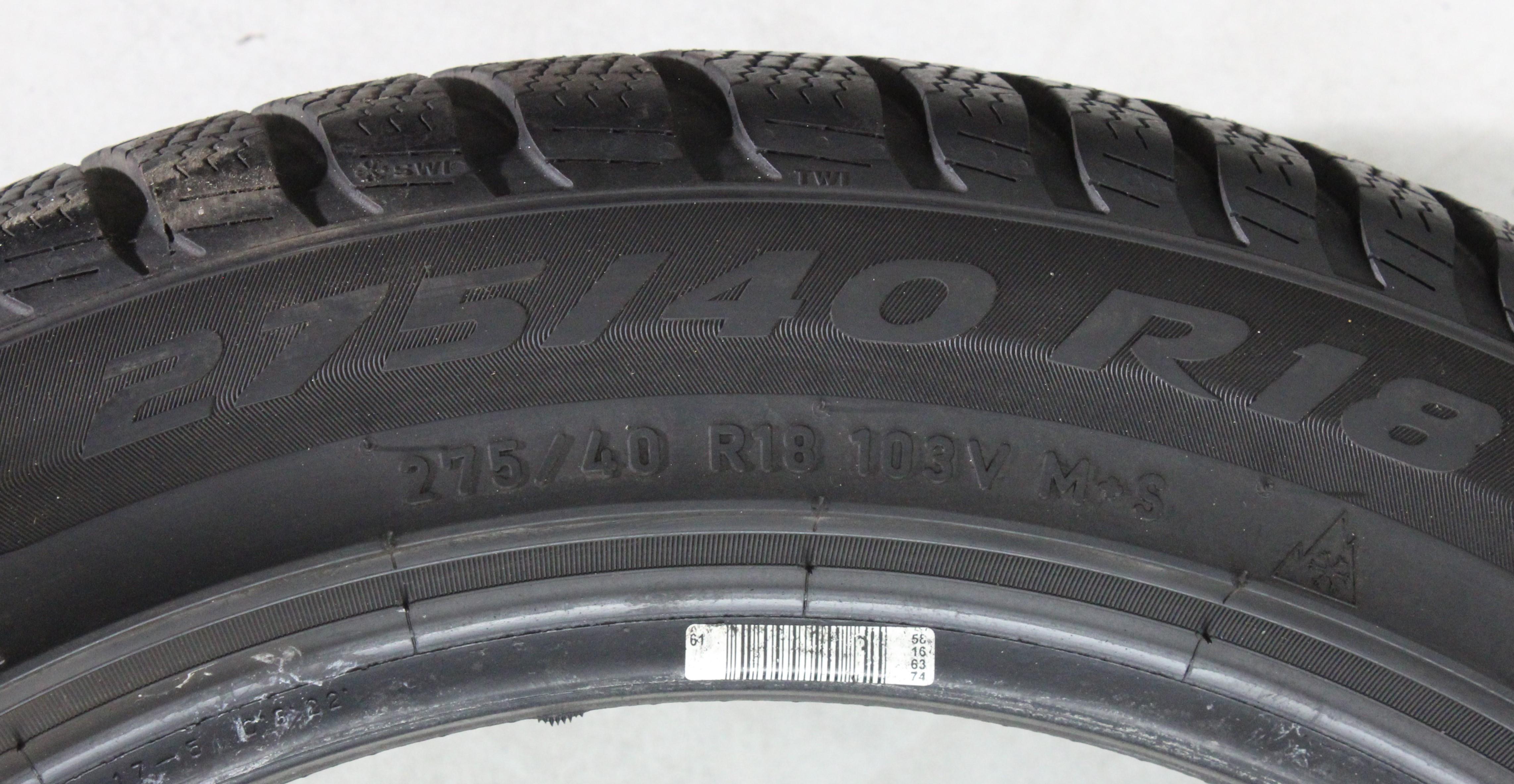 2 x 275/40R18 103V winterbanden Pirelli Sottozero 3 MO 6-6,5 mm 2023