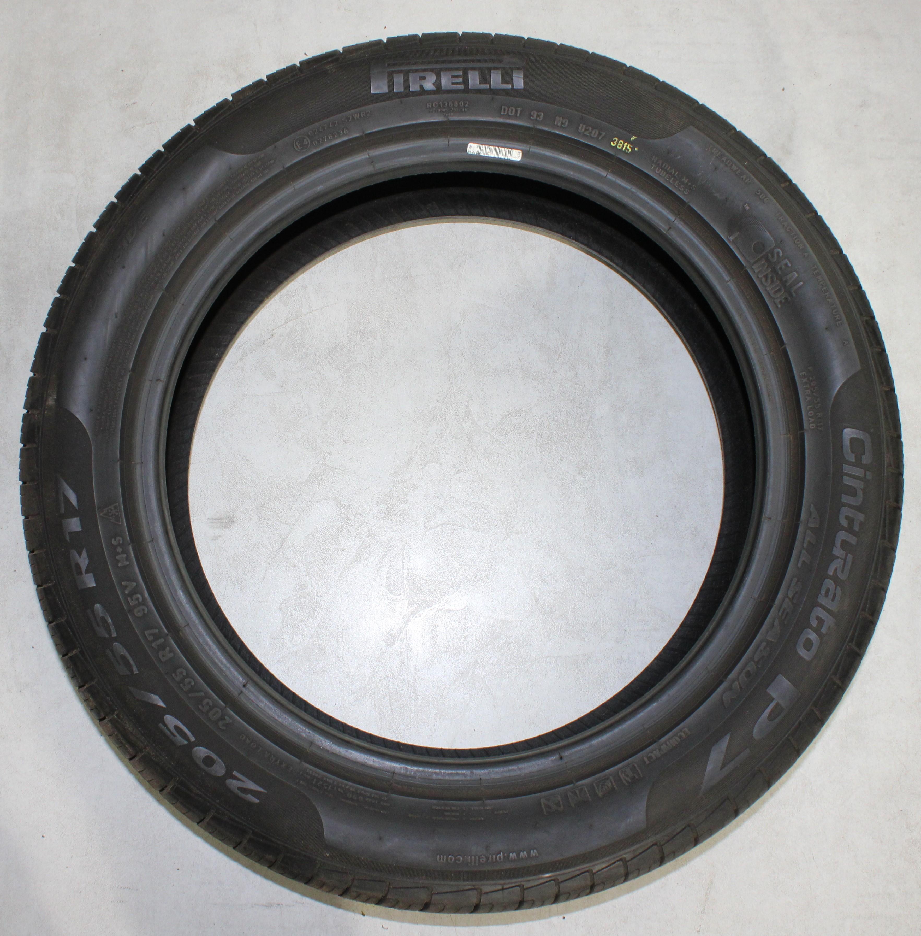 4 x 205/55R17 95V Ganzjahresreifen Pirelli Cinturato P7 AS M+S 2x 7,5-8mm und 2x 6,5mm 2015 Seal
