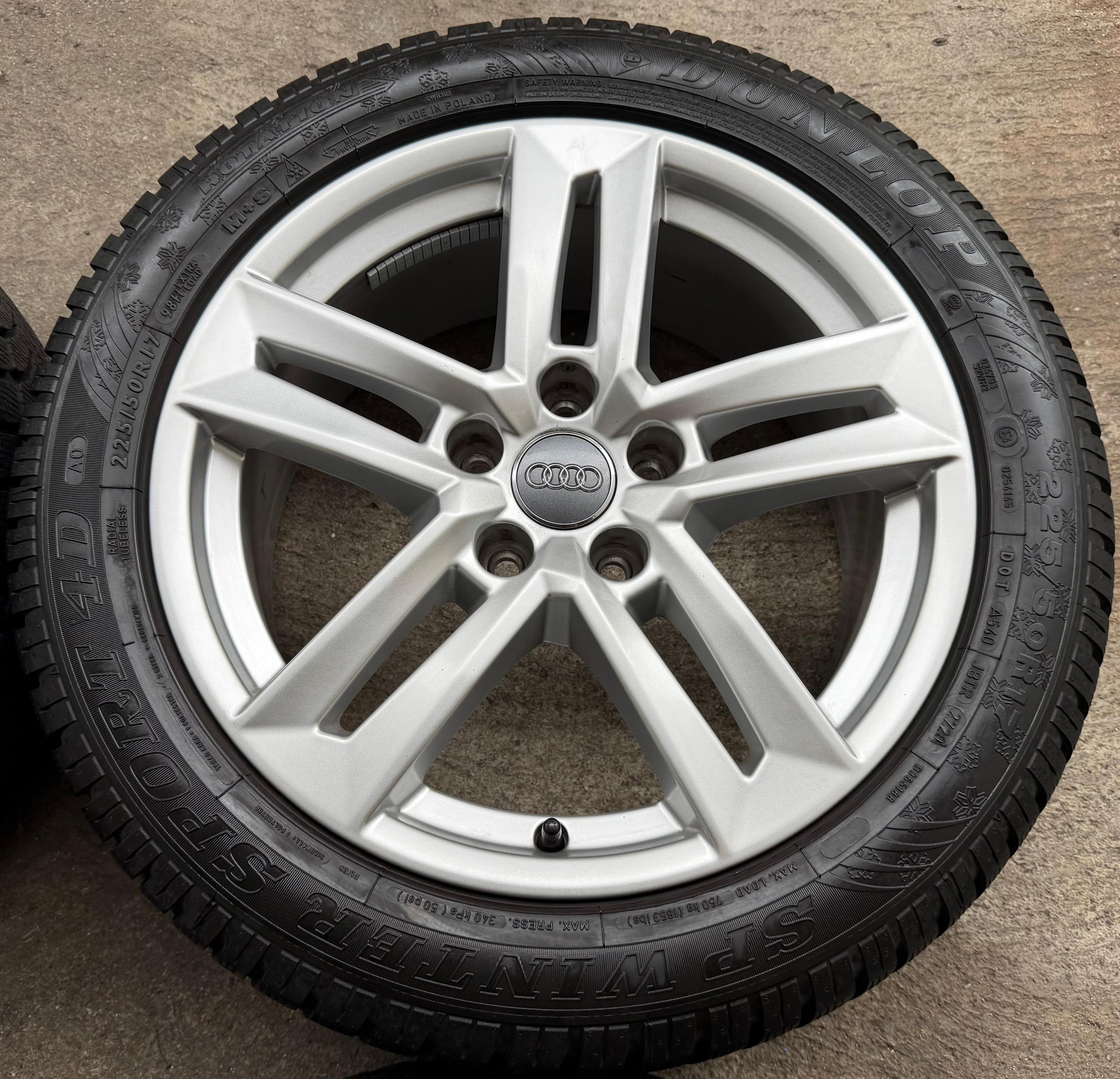 4 Original 17" Alu Winterräder Audi A4 B9 8W 8W0601025P 225/50R17 98H Dunlop