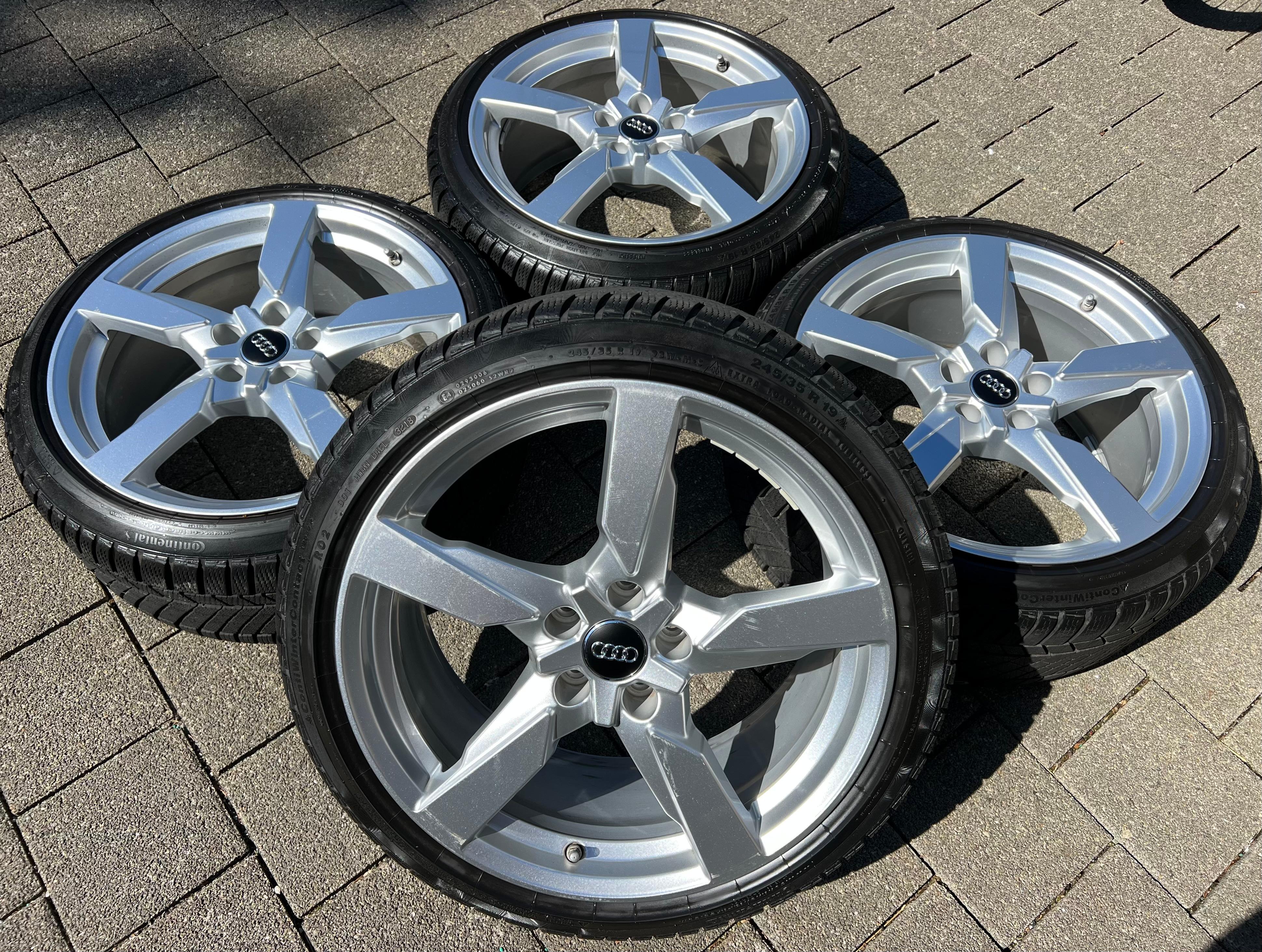 4 LLANTAS DE INVIERNO ORIGINALES DE ALUMINIO 19" AUDI TT TTS 8S 8S0601025AA 245/35R19 93W ENTREGA GRATUITA