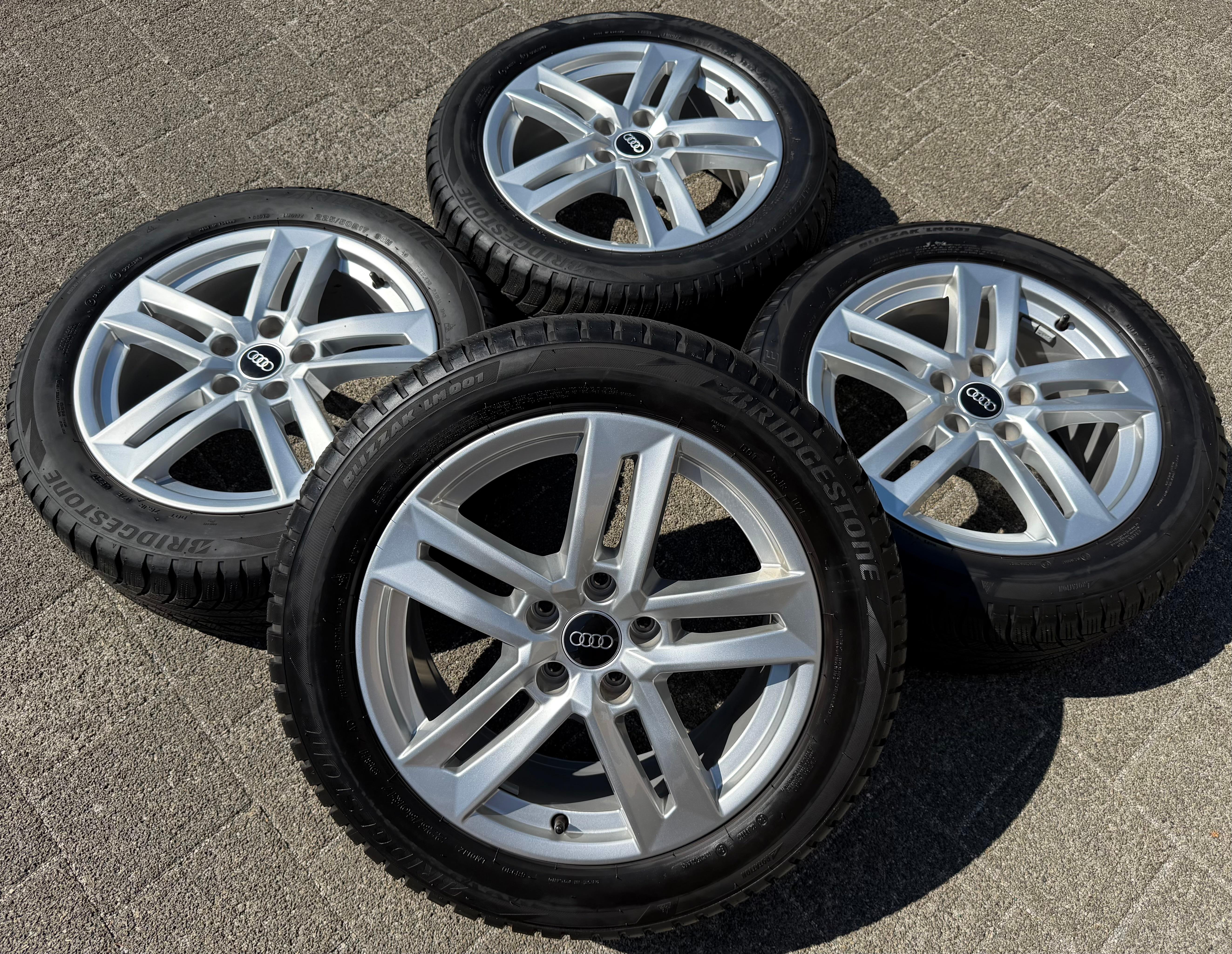 4 Original 17" Alu Winterräder Audi A4 B9 8W 8W0601025P 225/50R17 98H Bridgestone