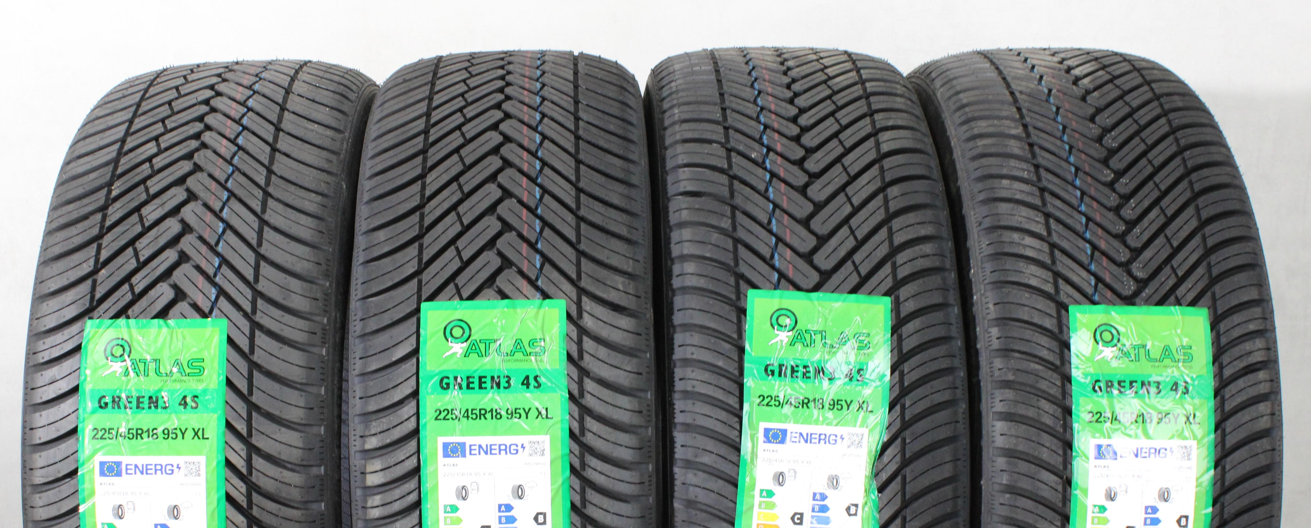 4 x 225/45R18 95Y Pneumatici quattro stagioni Atlas Green 4S 2025 XL