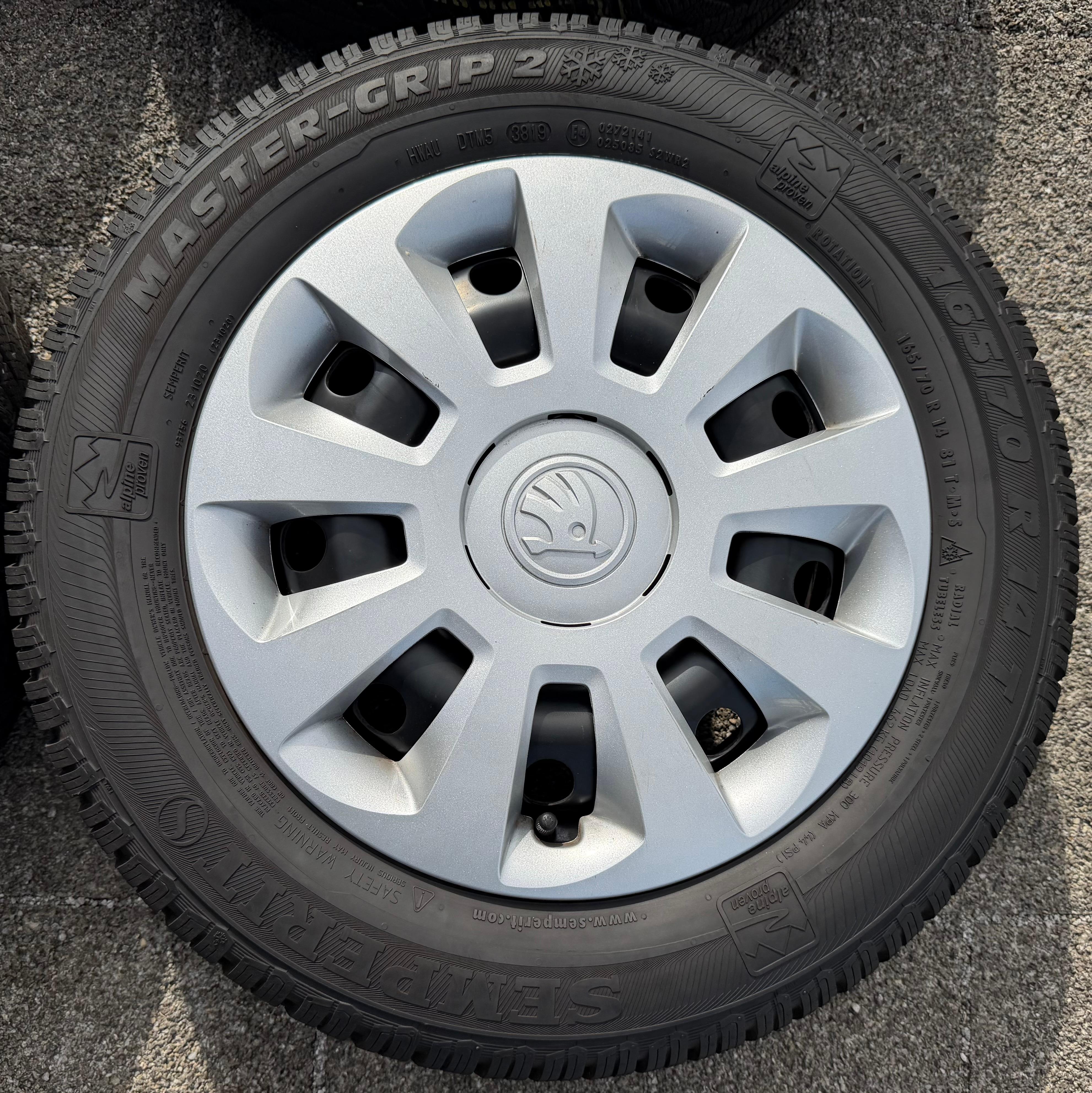 4 Winterräder VW UP UP! SEAT MII Skoda Citigo 165/70R14 81T Semperit 1S0601027