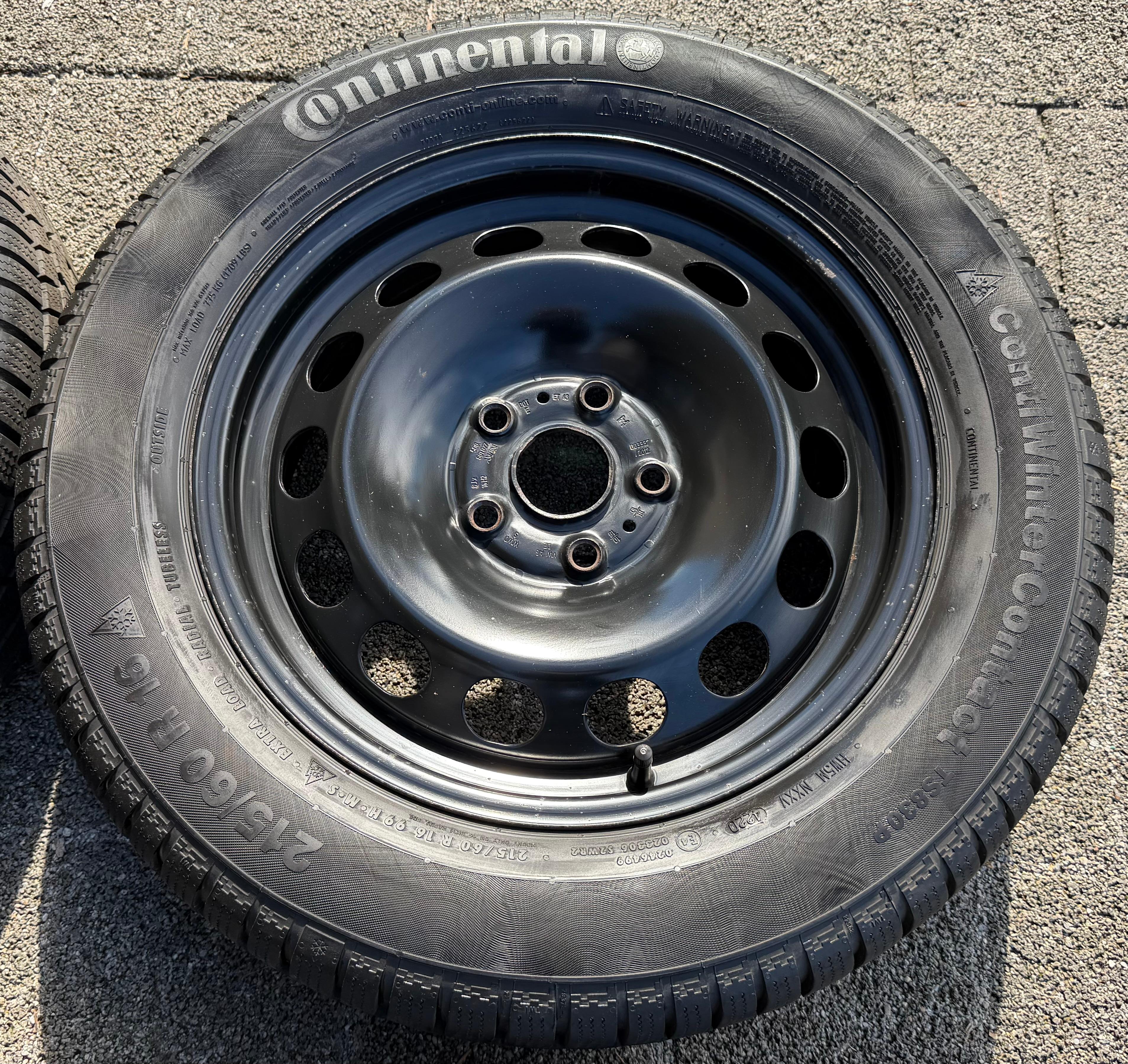4 Winterräder VW T-Roc Skoda Karoq Seat Cupra Ateca 215/60R16 99H Continental