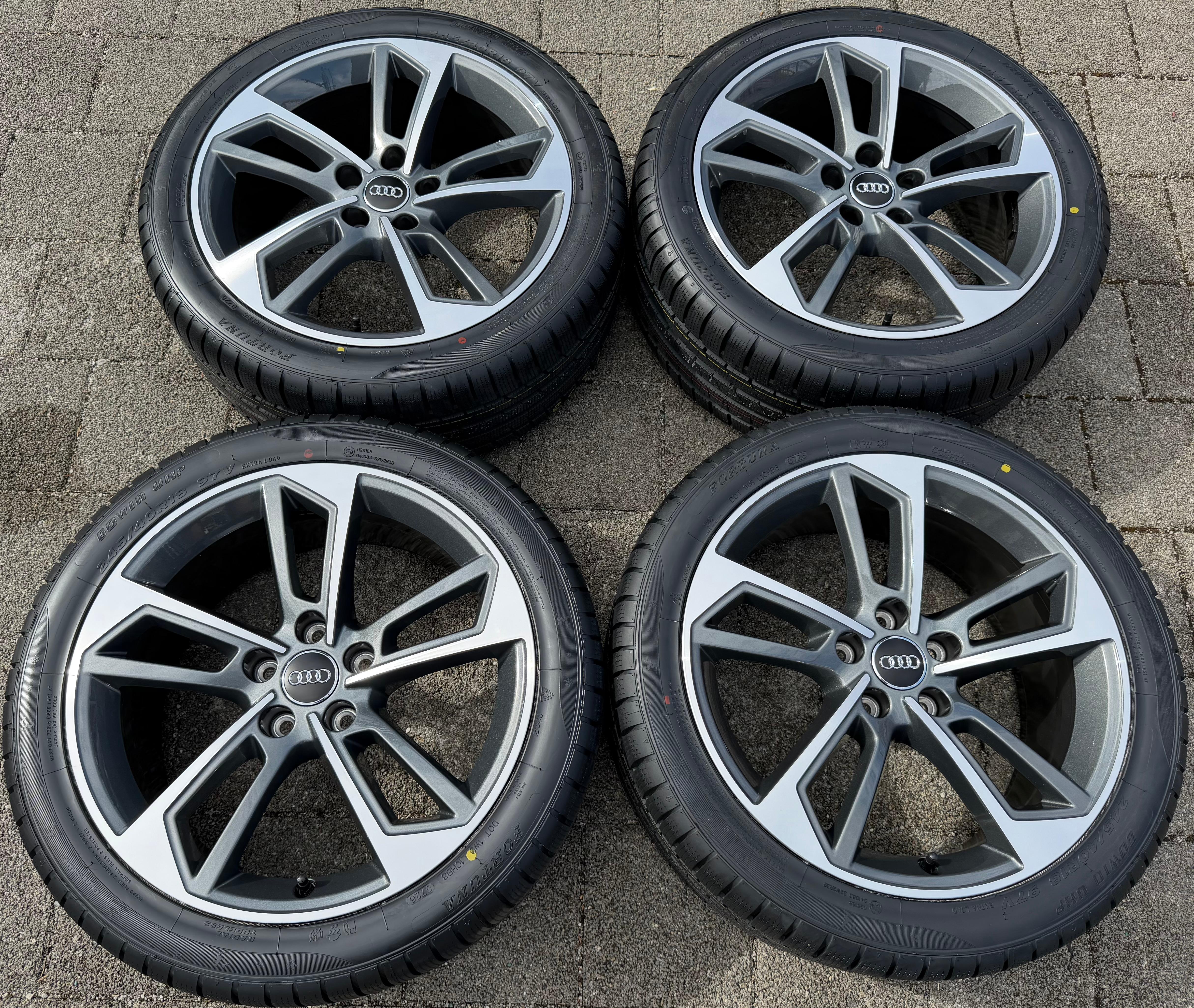 4 llantas de aluminio originales de invierno de 18" para AUDI A4 S4 B9 8W 245/40R18 97V 8W0601025DL 2026, NUEVAS