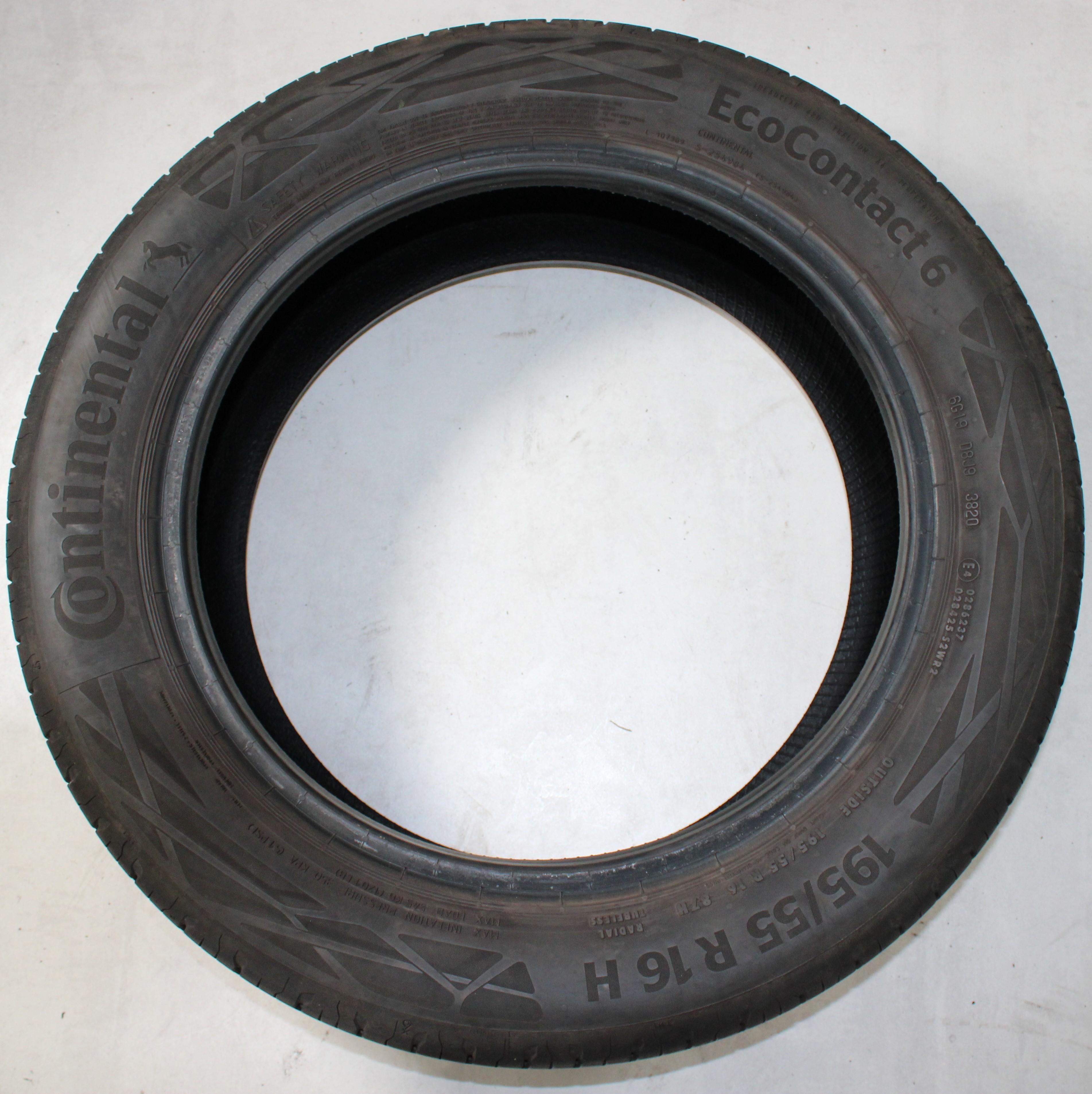 4 x 195/55R16 87H Sommerreifen Continental Eco Contact 6 5,5-6mm 2020
