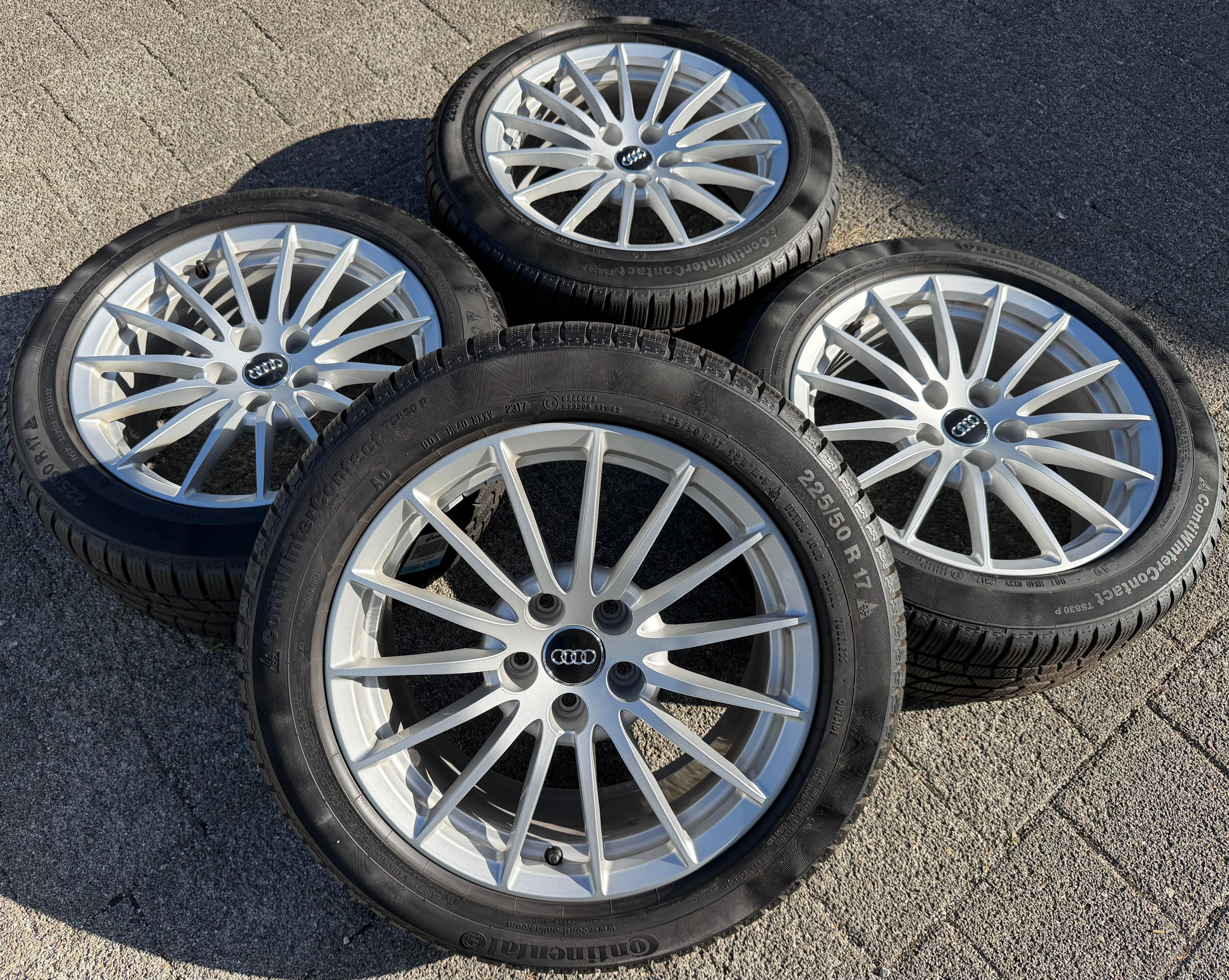 4 ORIGINAL 17" ALU WINTERRÄDER AUDI A5 F5 8W 225/50R17 98H 8W0601025AE CONTINENTAL