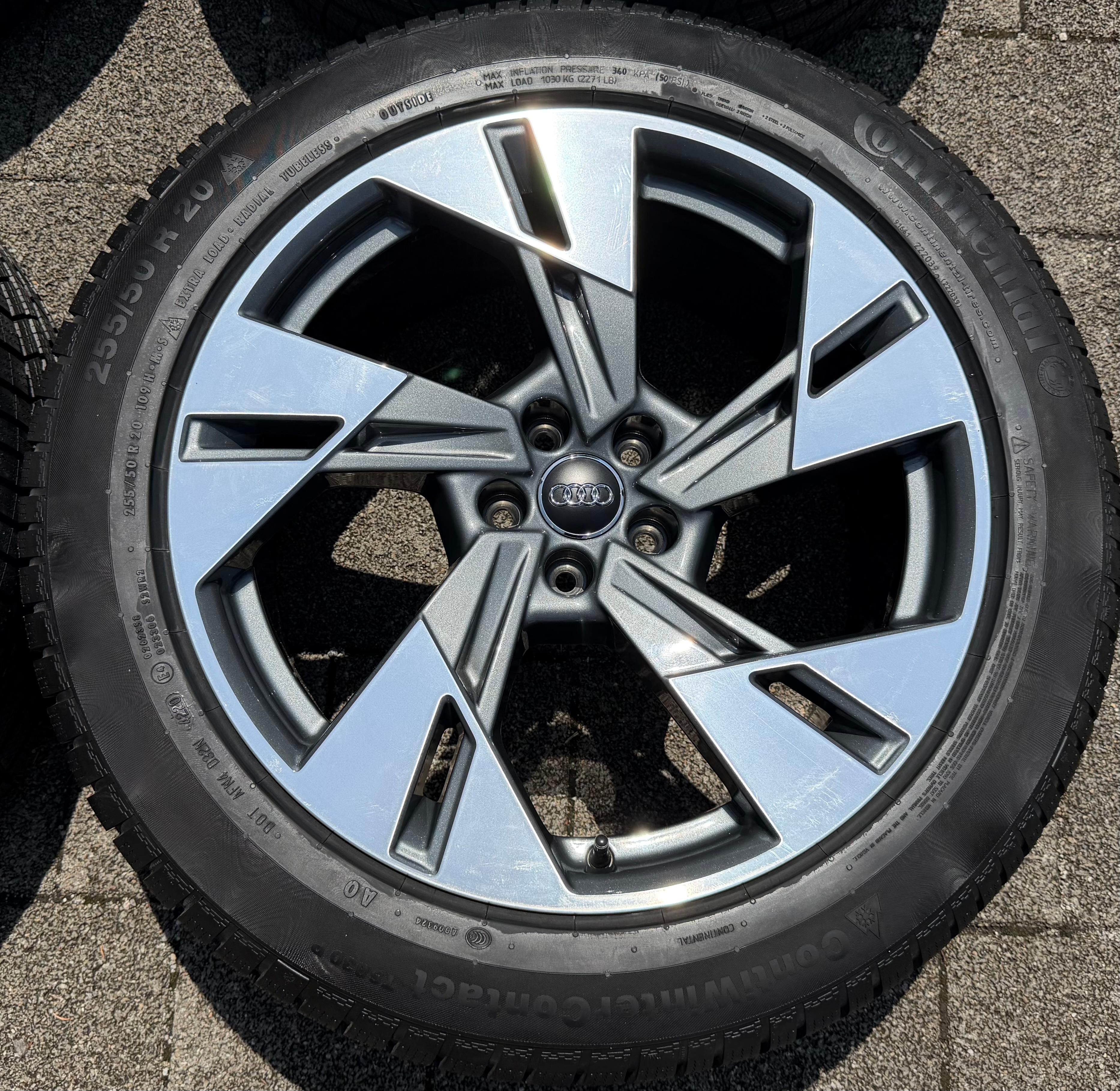4 Original 20" Alu Winterräder Audi E-Tron Q8 Etron 4KE601025AP 255/50R20 109H