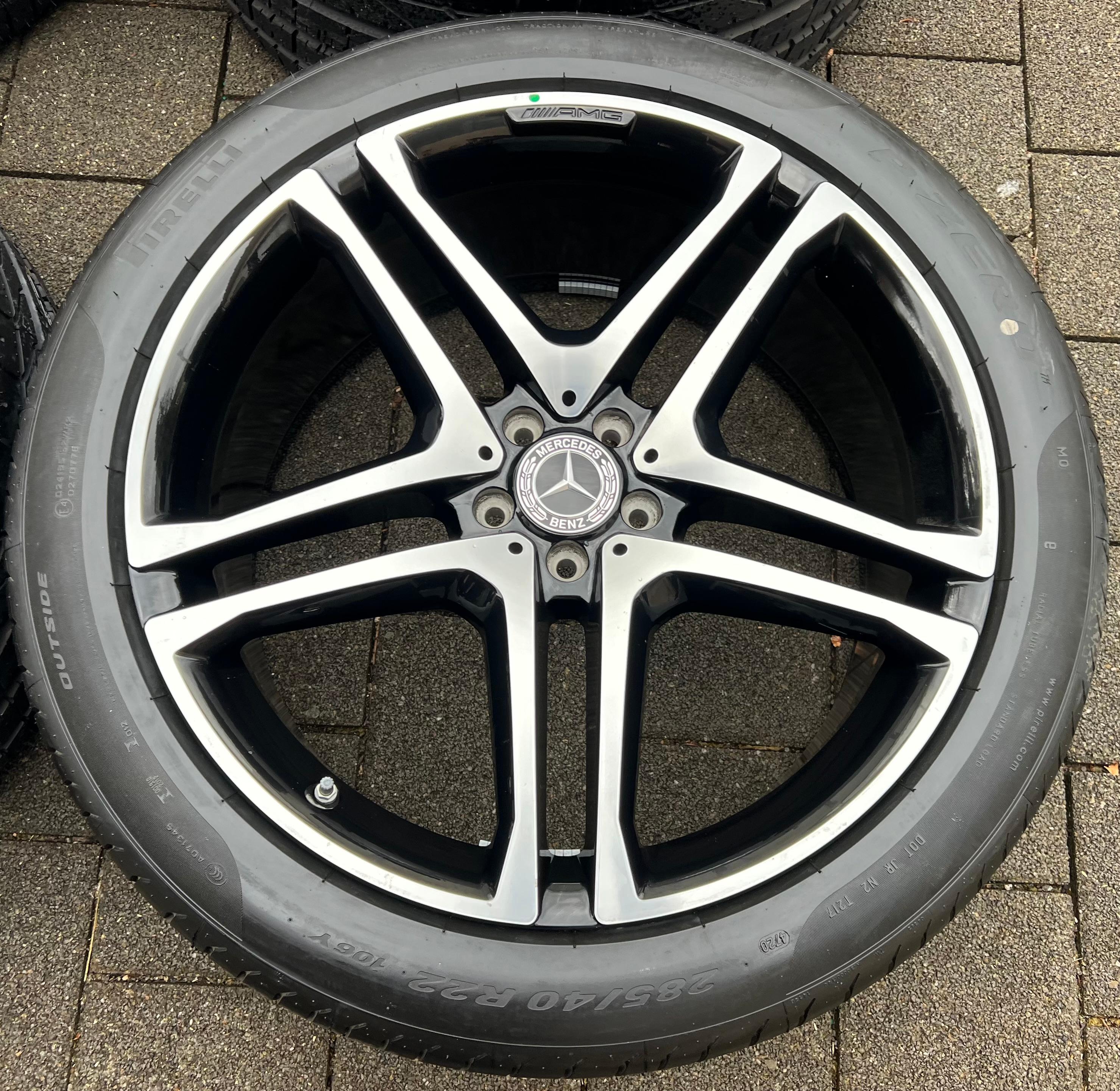 4 ROUES D'ÉTÉ ORIGINALES 22" EN ALU MERCEDES GLE COUPE C292 A2924013000 A2924012100 FRANCO DE PORT