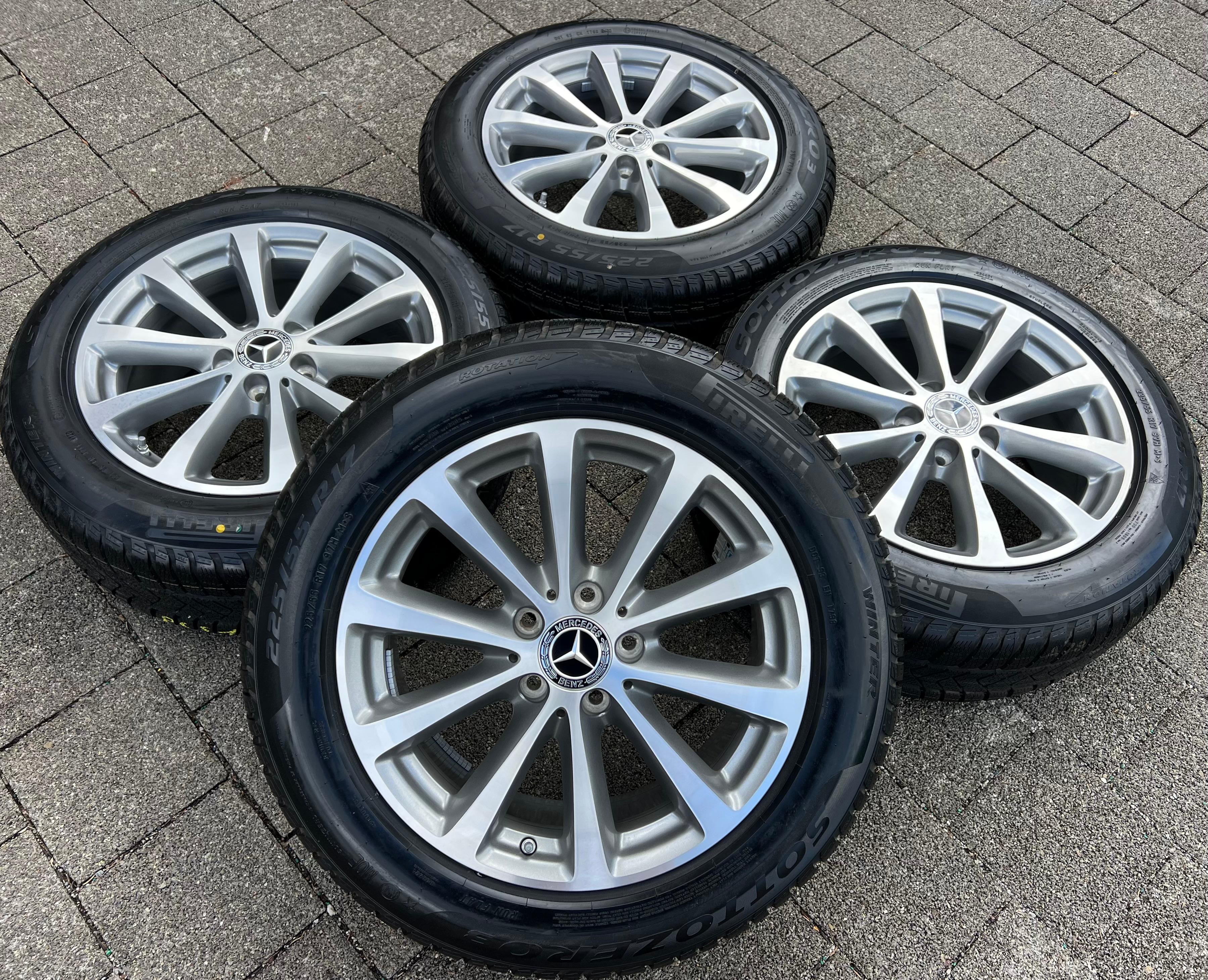 4 ORIGINAL 17" ALU WINTERRÄDER MERCEDES E-KLASSE W213 A2134011300 225/55R17 97H