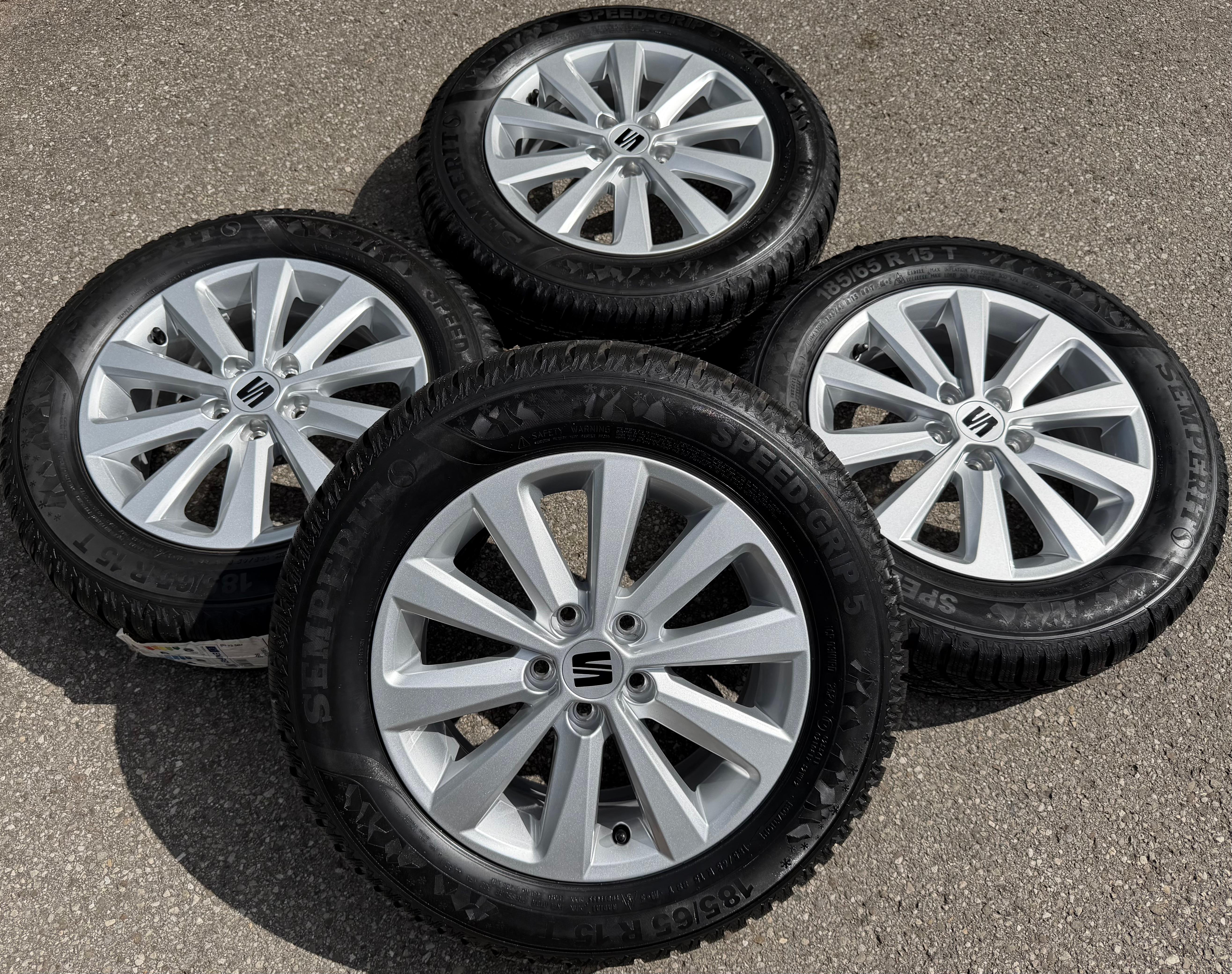 4 llantas de aluminio originales de invierno de 15" para SEAT Ibiza 5 6F 6F0601025G 185/65R15 88T, nuevas