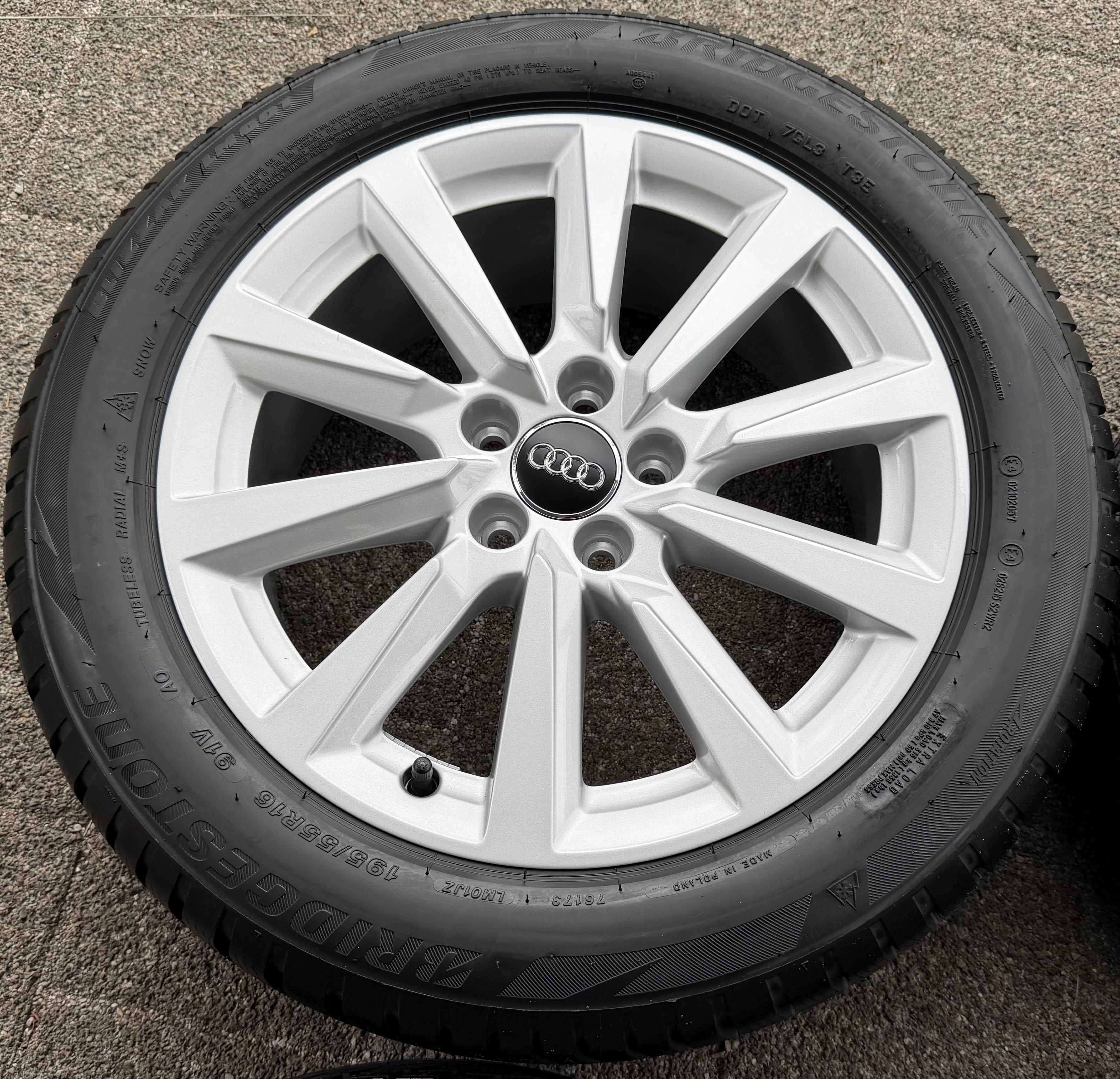4 Original Alu Winterräder Audi A1 GB 82A601025C 195/55R16 91V Bridgestone NEU