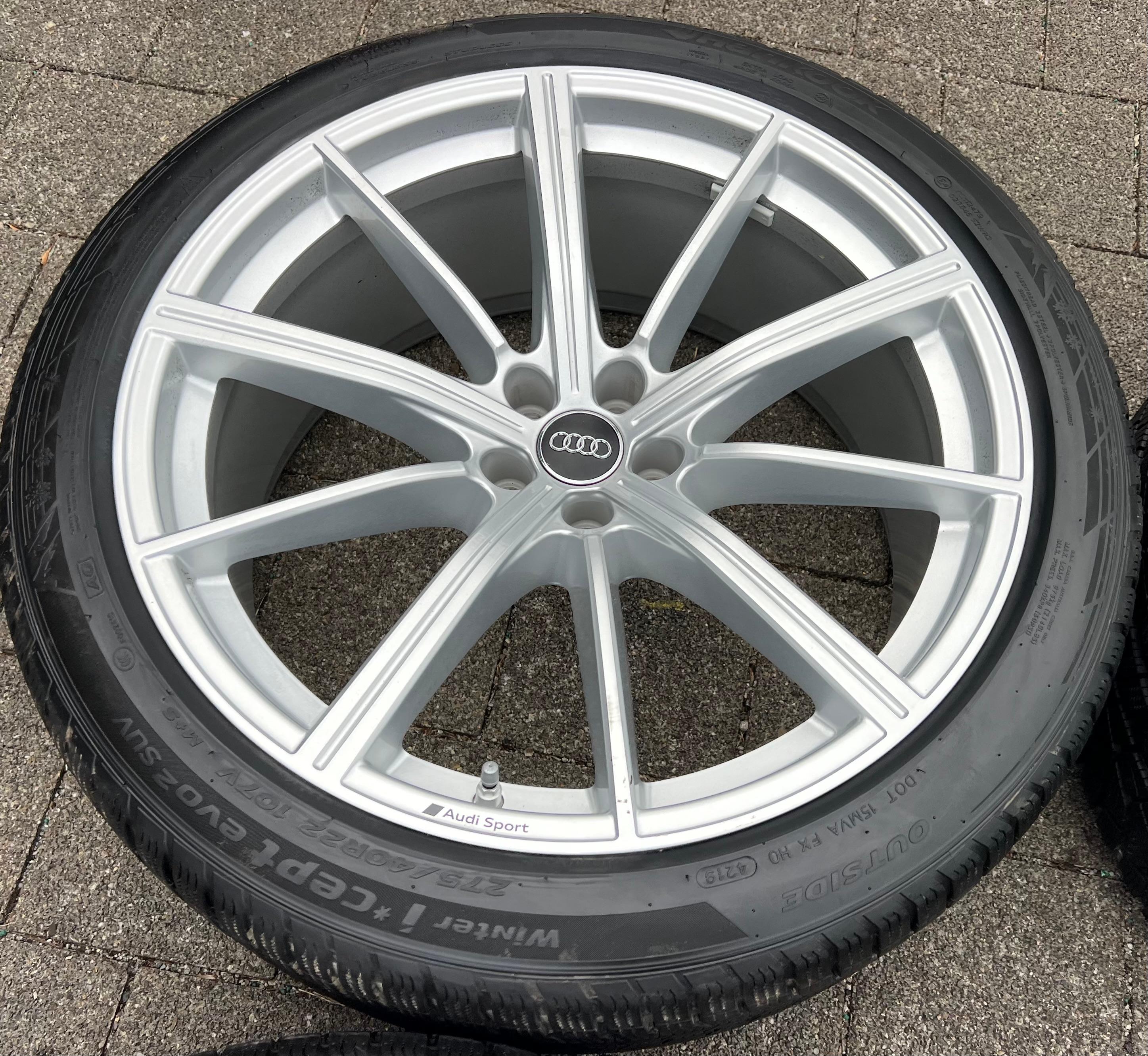4 RUEDAS DE INVIERNO ORIGINALES DE ALEACIÓN DE 22" PARA AUDI RSQ8 Q8 4M 4M8601025AM 275/40R22 107V RDKS