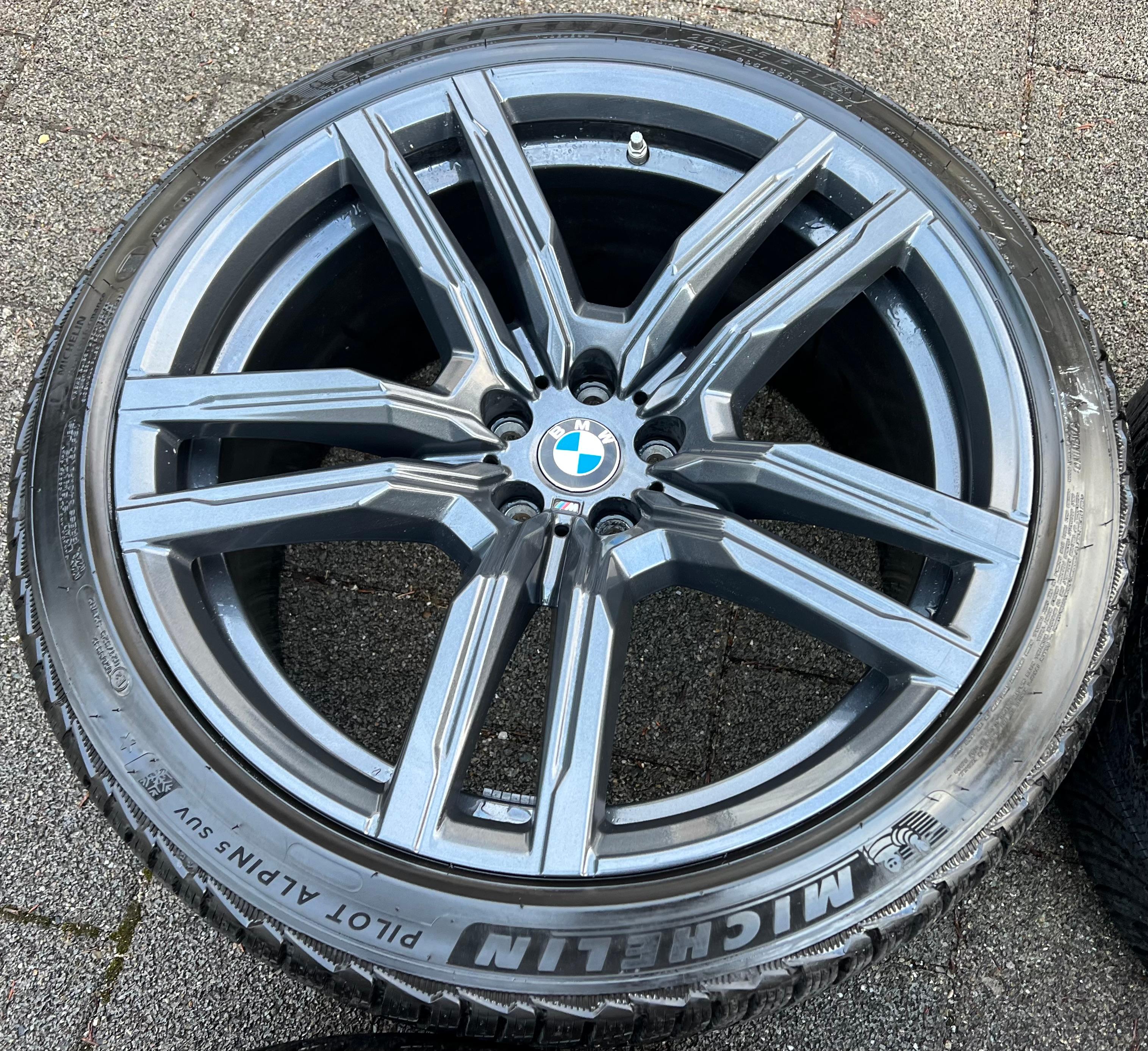4 ORIGINELE 21" ALUMINIUM WINTERWIELEN BMW X5M F95 X6M F96 STYLING M808 295/35R21 107V GRATIS VERZENDING