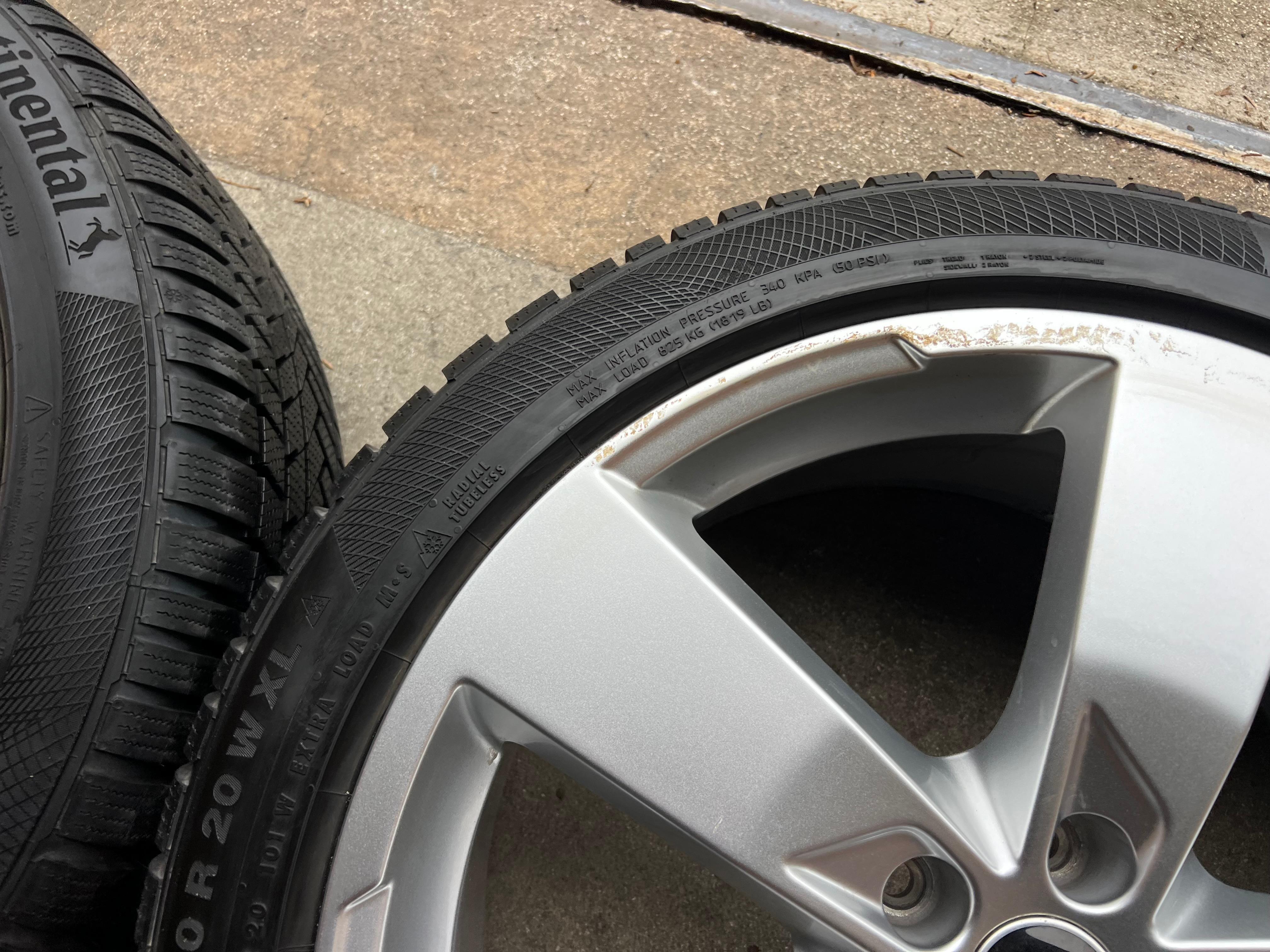 4 RUOTE IN LEGA ORIGINALI DA 20" PER L'INVERNO AUDI A6 S6 C8 4K0601025K 2022 255/40R20 101W CONTINENTAL