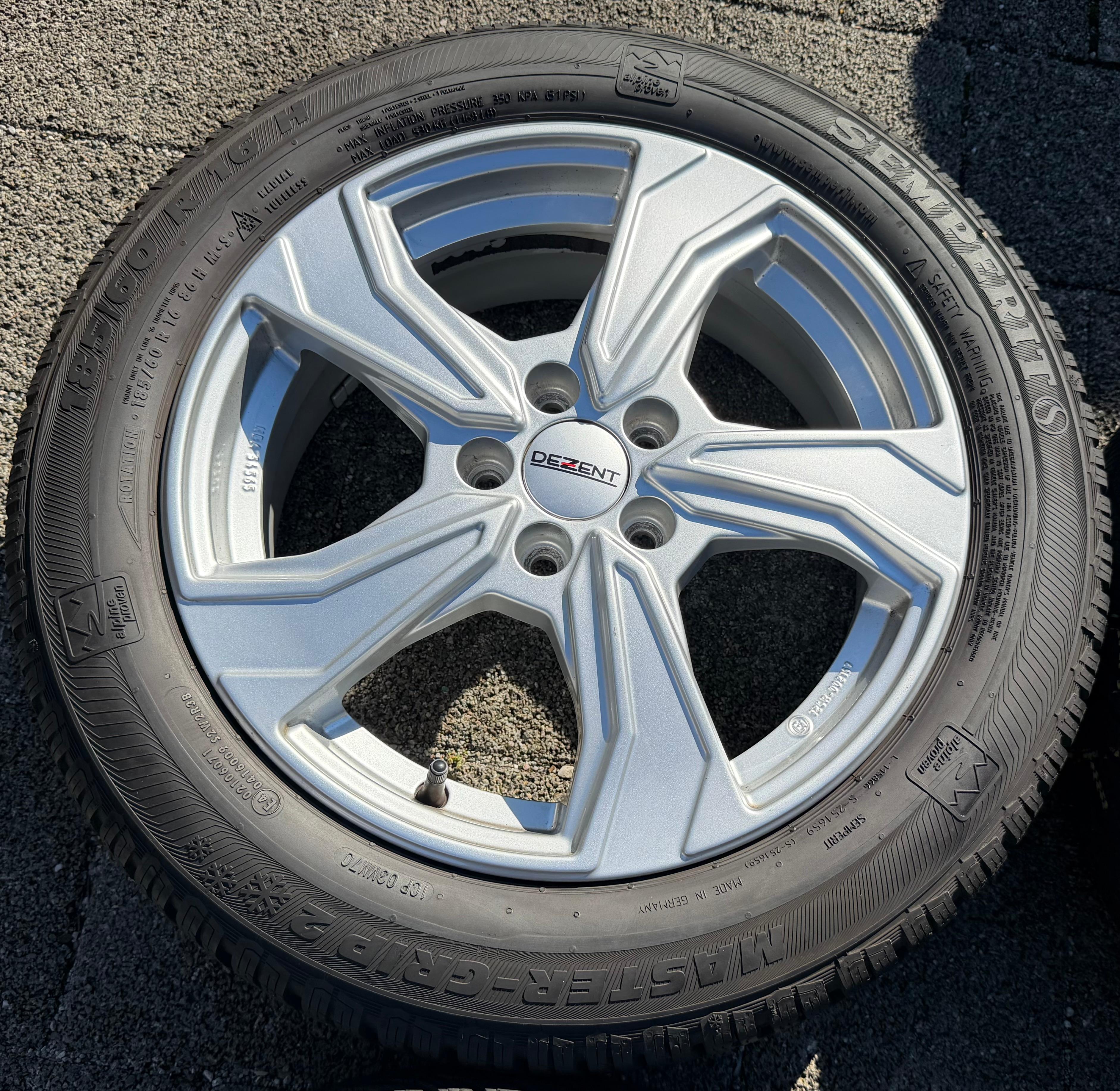 4 roues hiver en alliage Seat Arona Ibiza KJ Skoda Fabia PJ VW Polo AW 185/60R16 86H